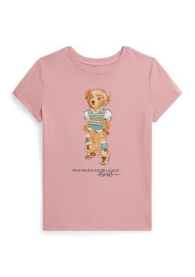 Ralph Lauren Childrenswear Girls 7-16 Polo Bear Cotton Jersey Tee