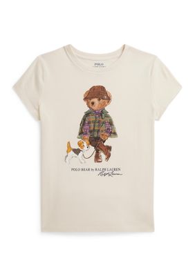 Ralph Lauren Childrenswear Girls 7-16 Polo Bear Cotton Jersey Tee