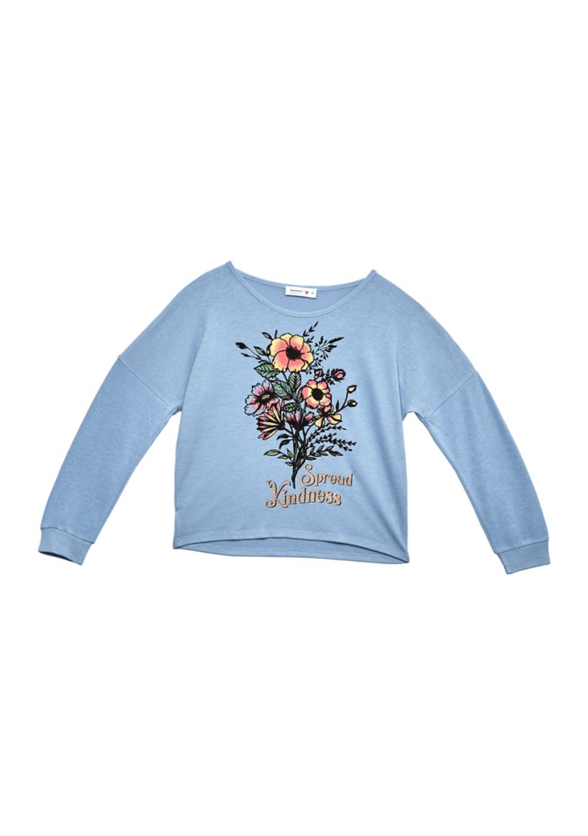 Girls 7-16 Kindness Flower Bouquet Graphic Pullover 