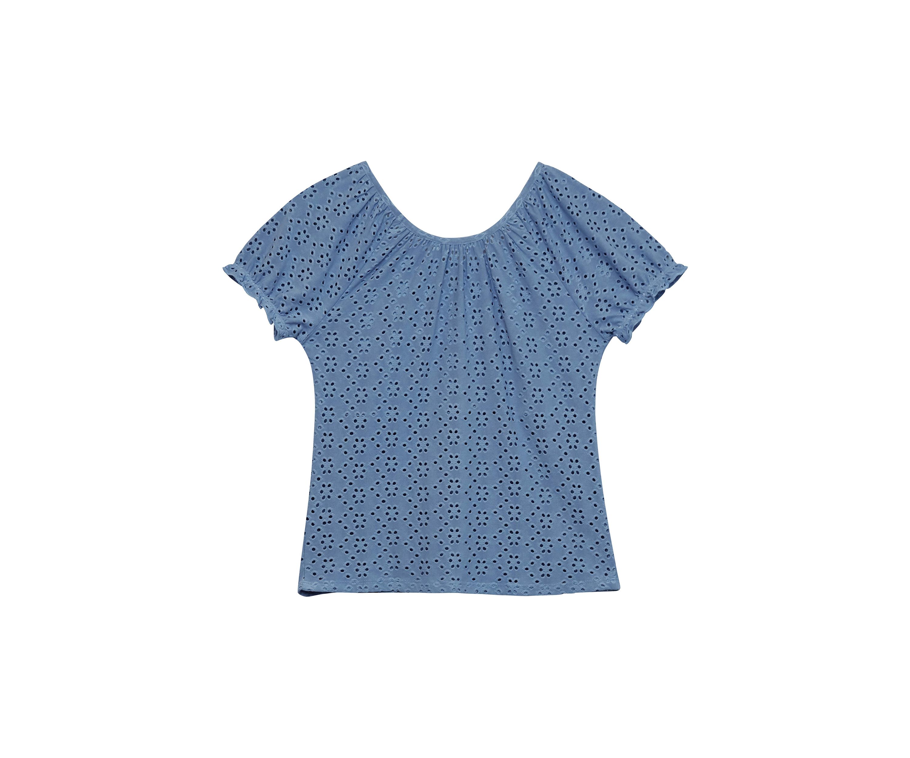 Girls 7-16 Knit Eyelet Emma Top