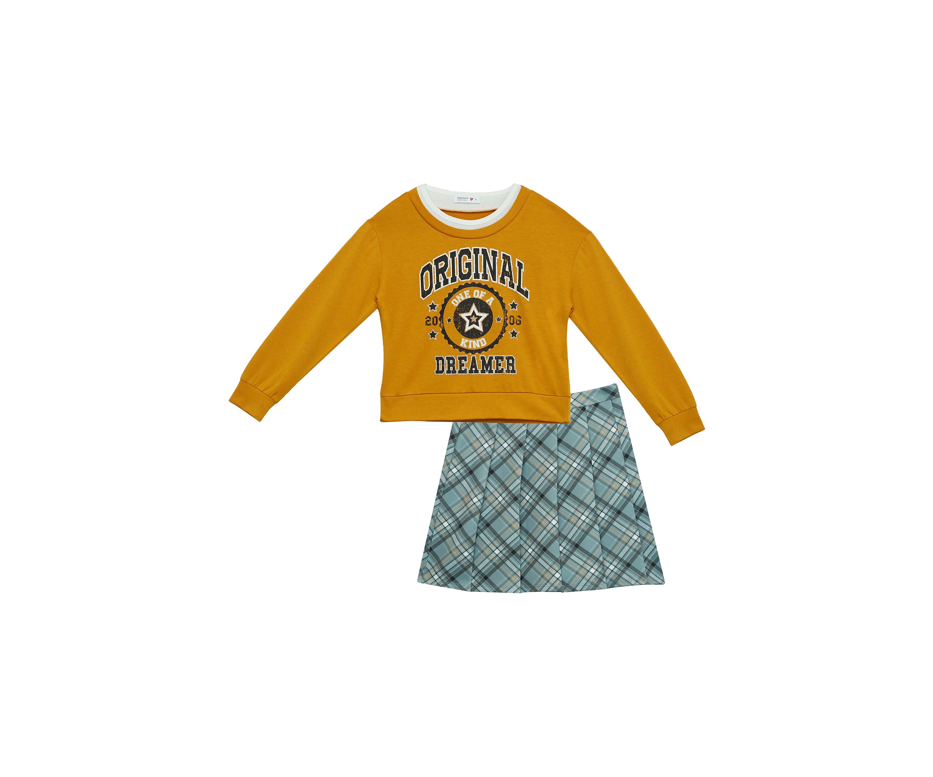 Girls 7-16 Collegiate Skirt Set