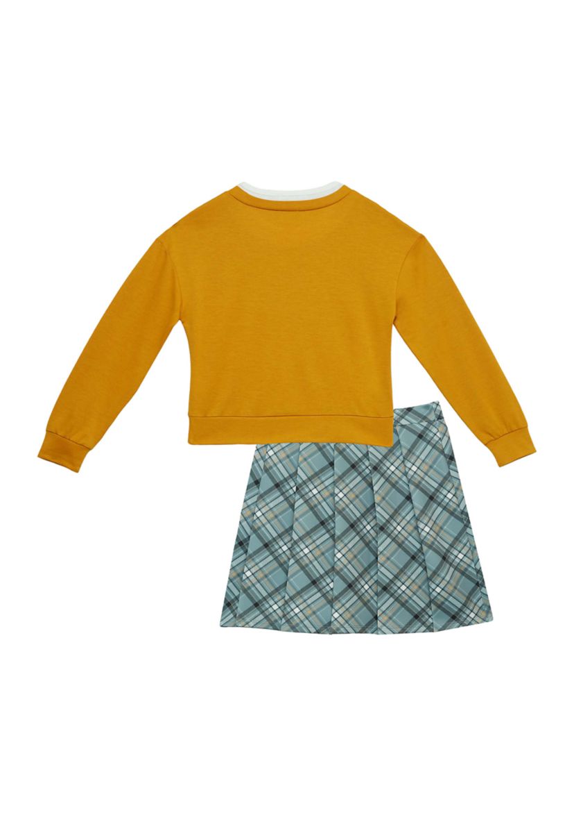 Girls 7-16 Collegiate Skirt Set