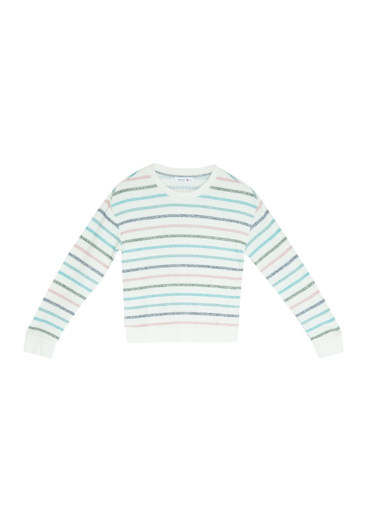 Girls 7-16 Crew Striped Sweater 