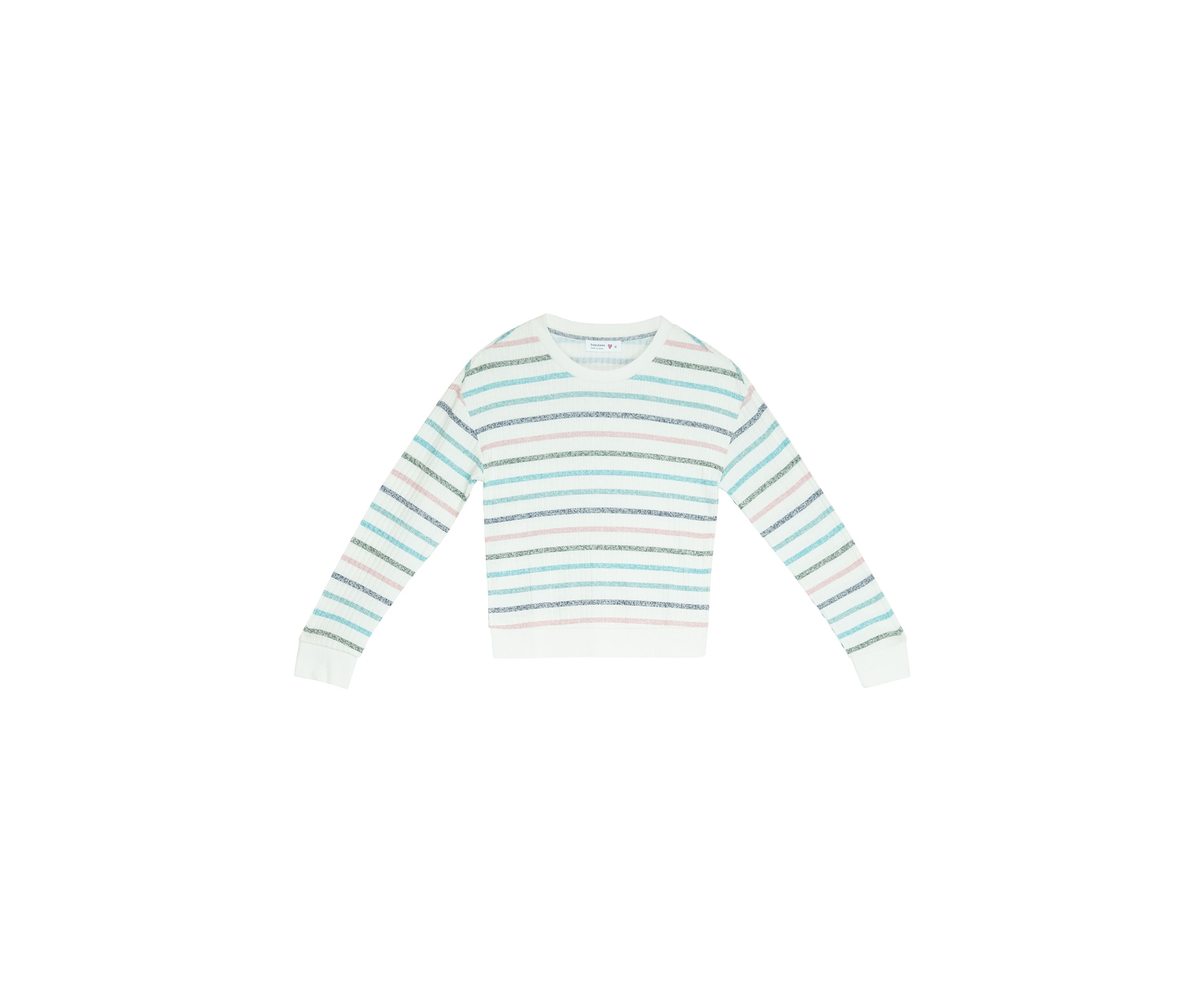Girls 7-16 Crew Striped Sweater 