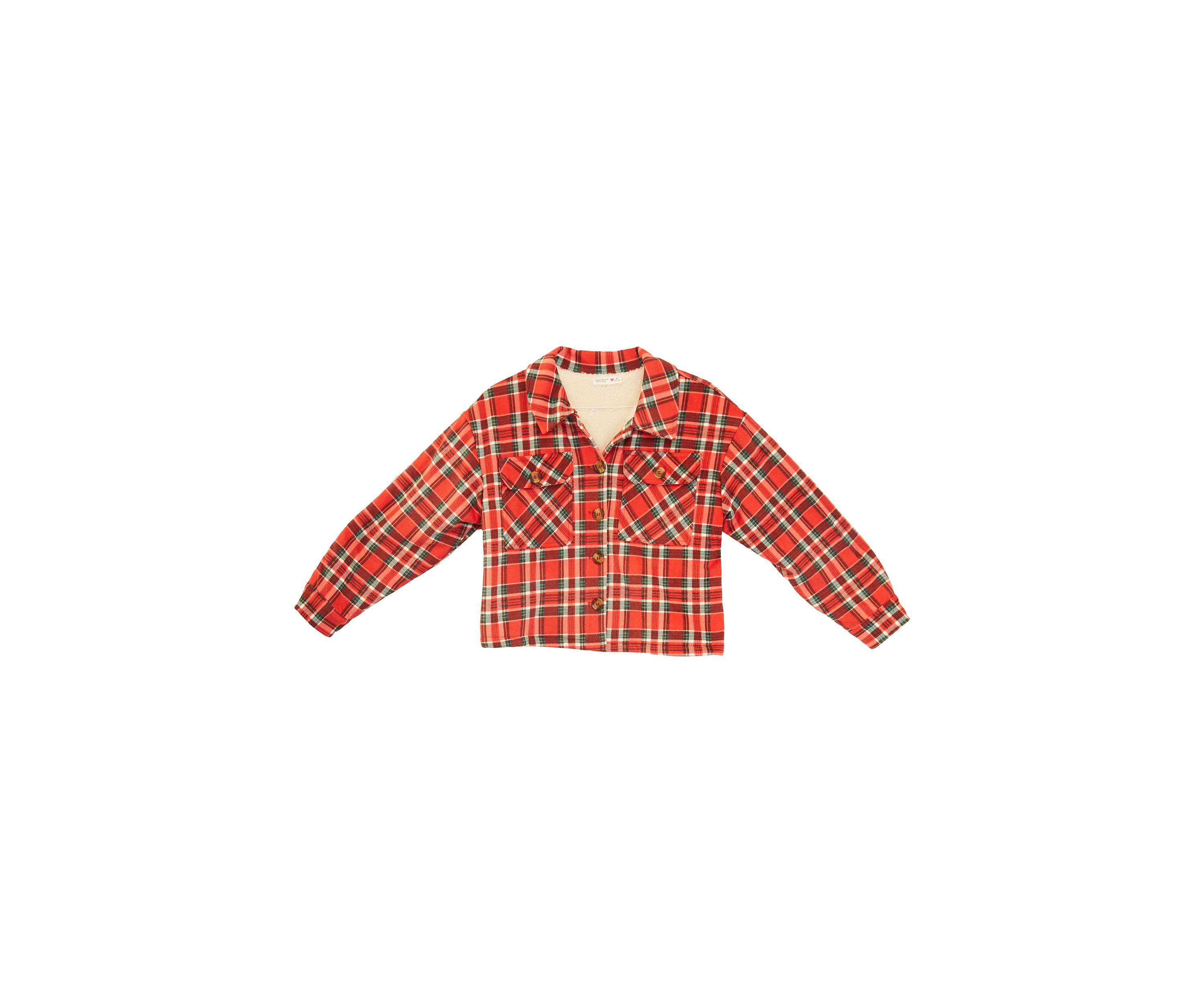Girls 7-16 Plaid Shacket