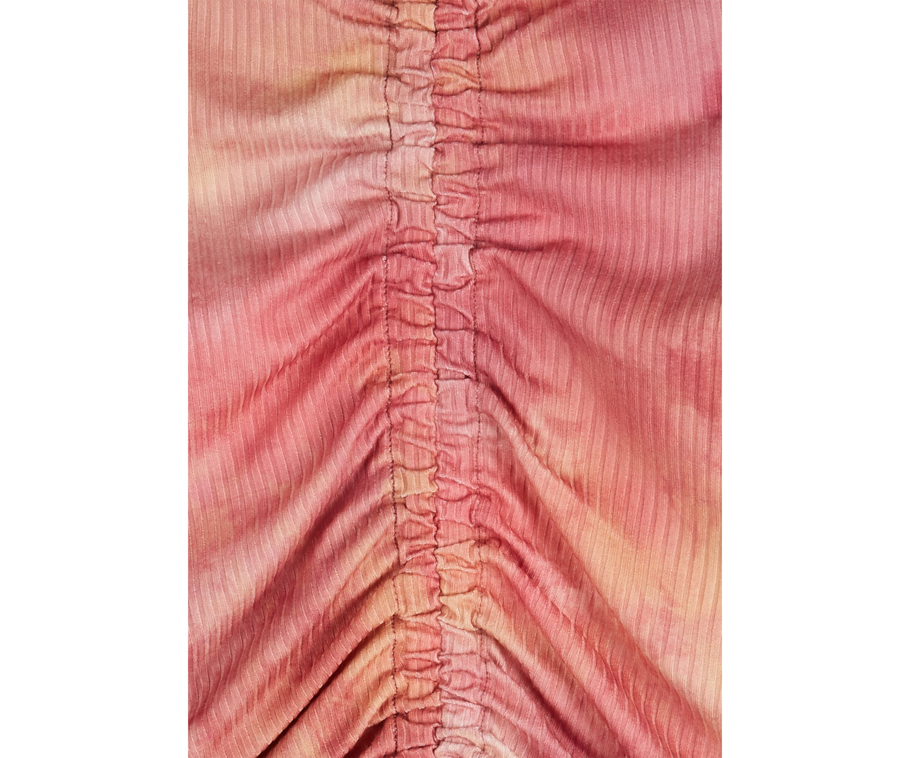 Girls 7-16 Long Sleeve Ruched Tie Dye Top 