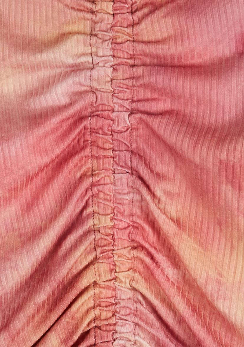 Girls 7-16 Long Sleeve Ruched Tie Dye Top 