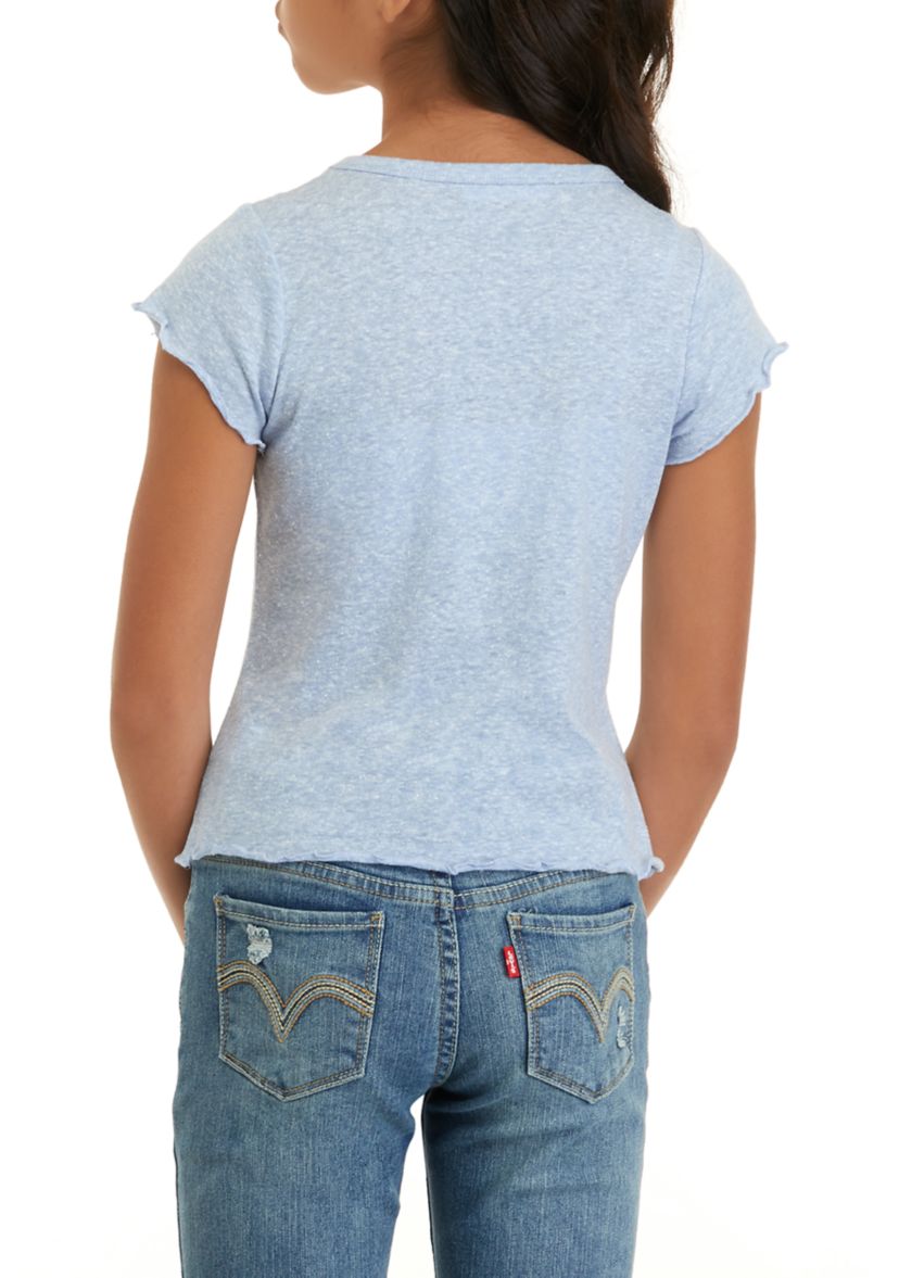 Girls 7-16 Blue Rainbow Shirt