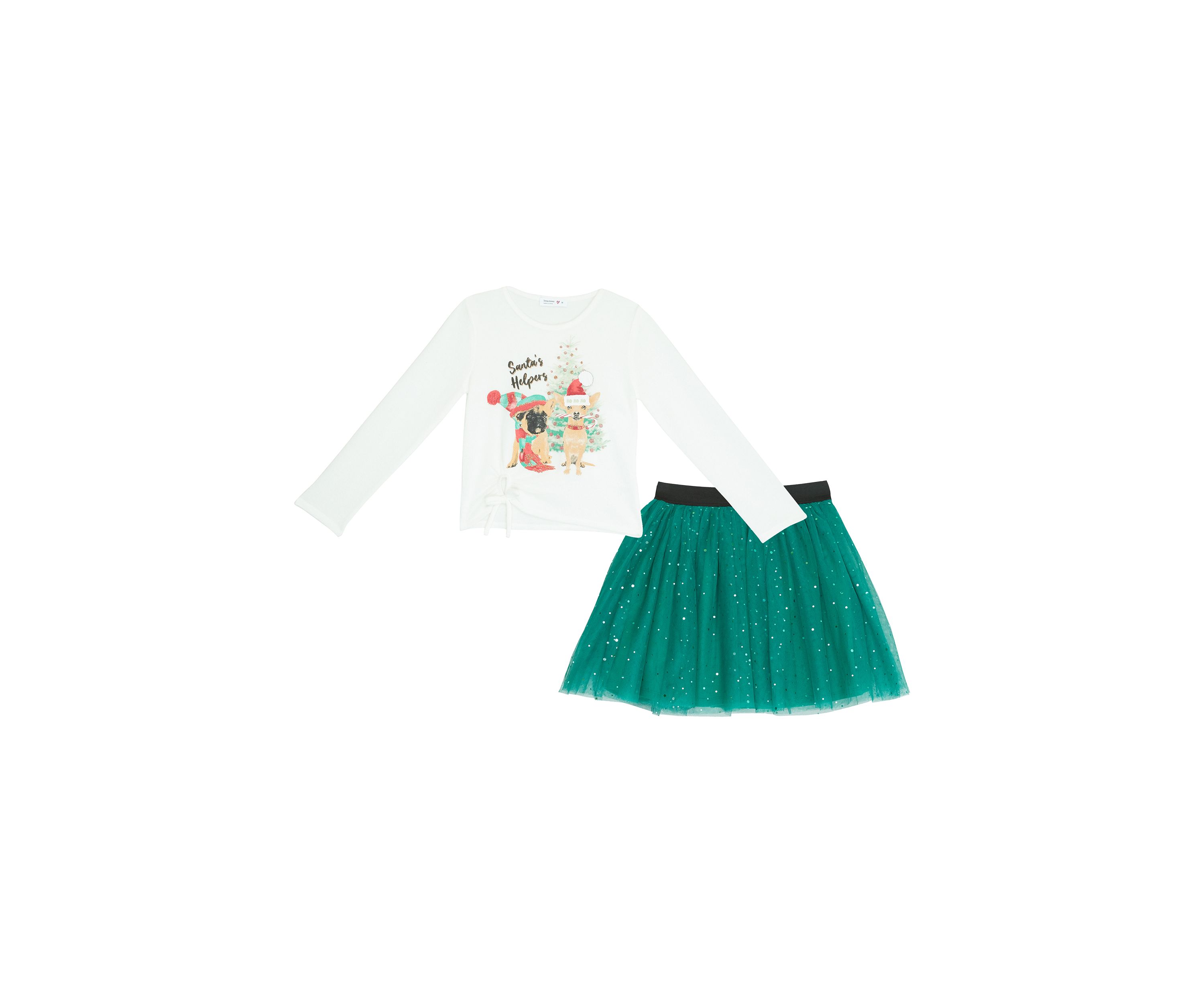 Girls 7-16 Dog Graphic T-Shirt and Skirt Set