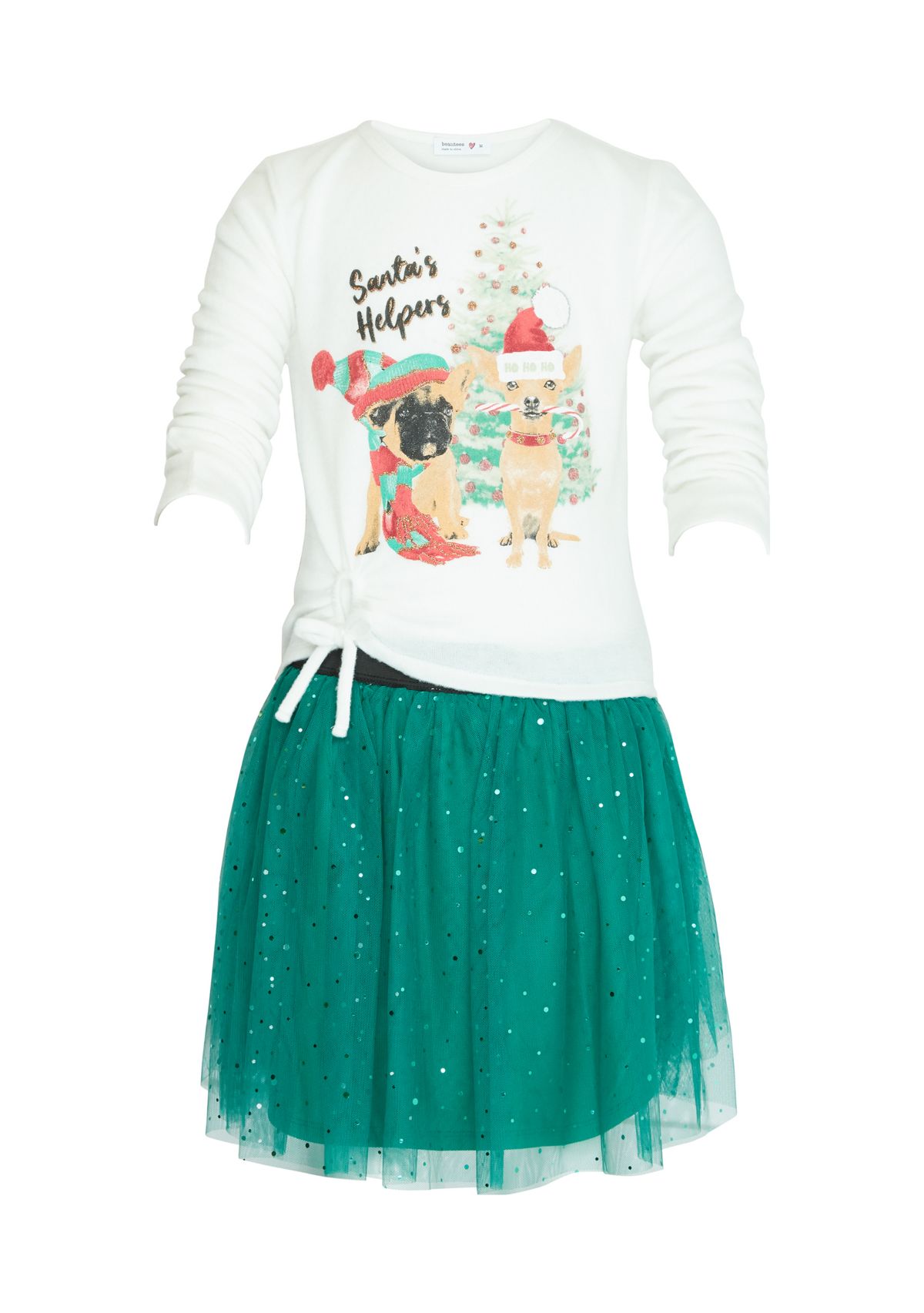 Girls 7-16 Dog Graphic T-Shirt and Skirt Set