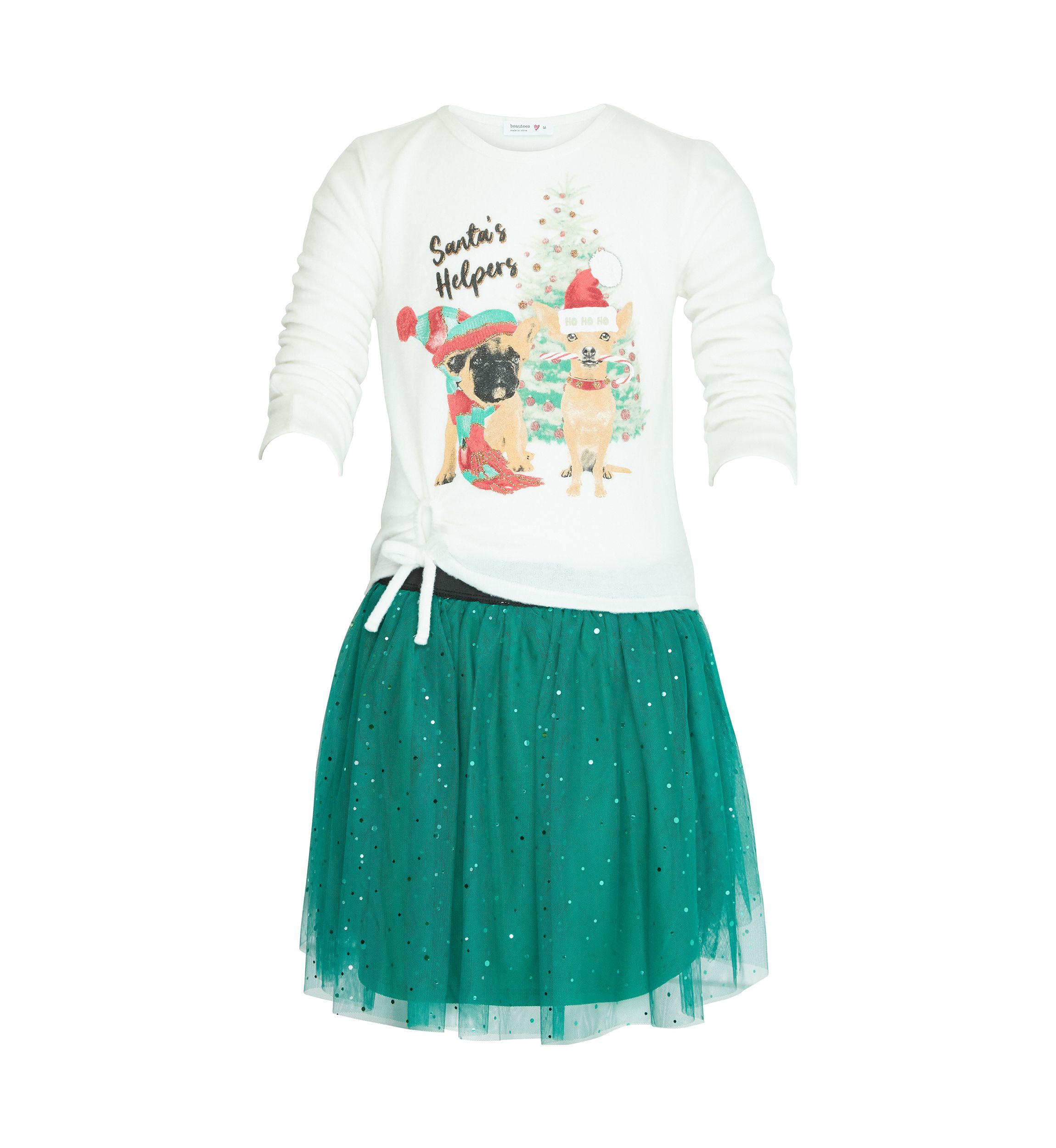 Girls 7-16 Dog Graphic T-Shirt and Skirt Set