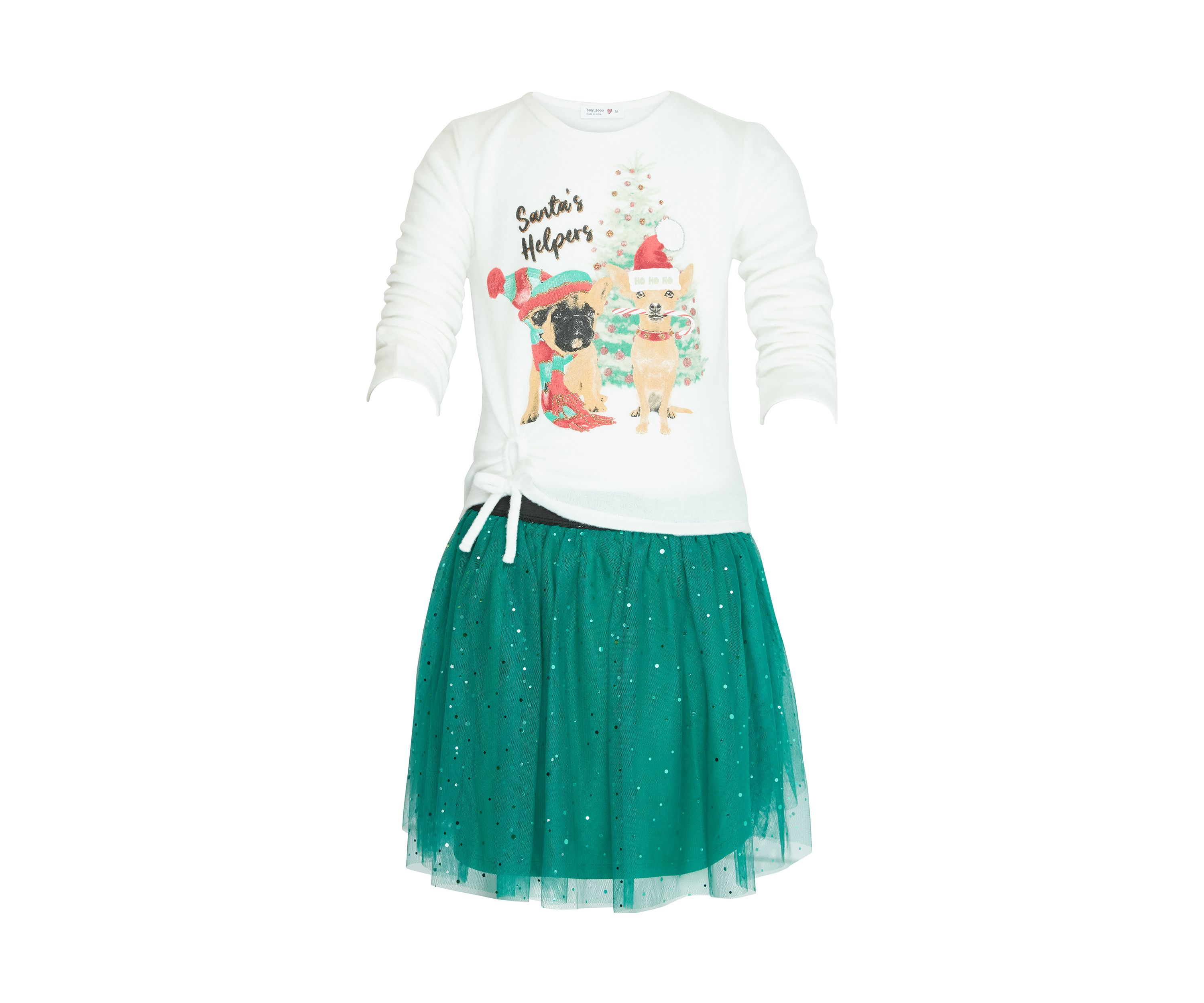 Girls 7-16 Dog Graphic T-Shirt and Skirt Set