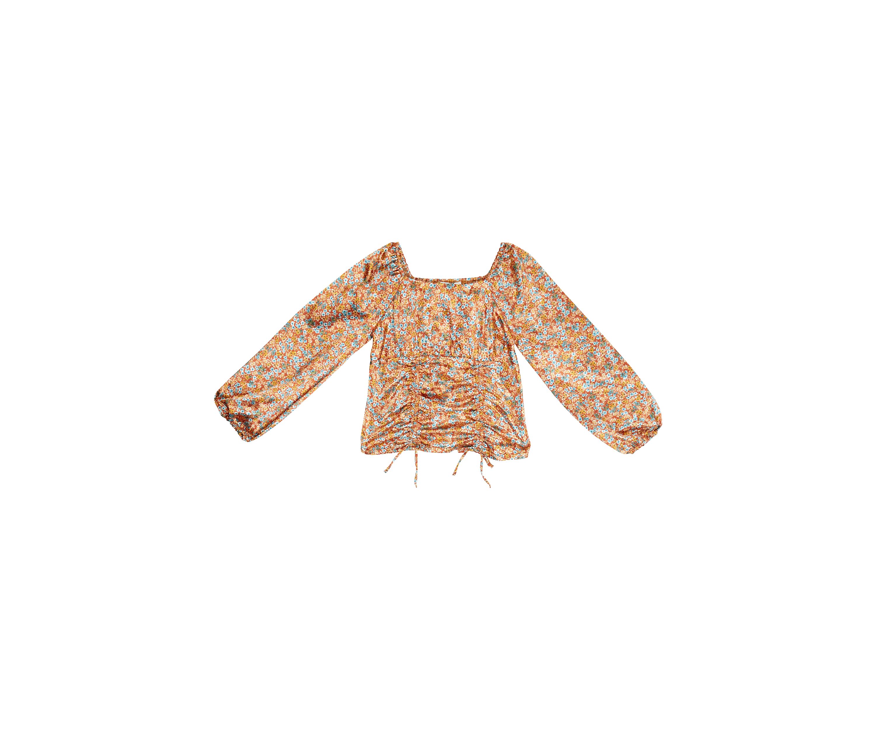 Girls 7-16 Printed Satin Top
