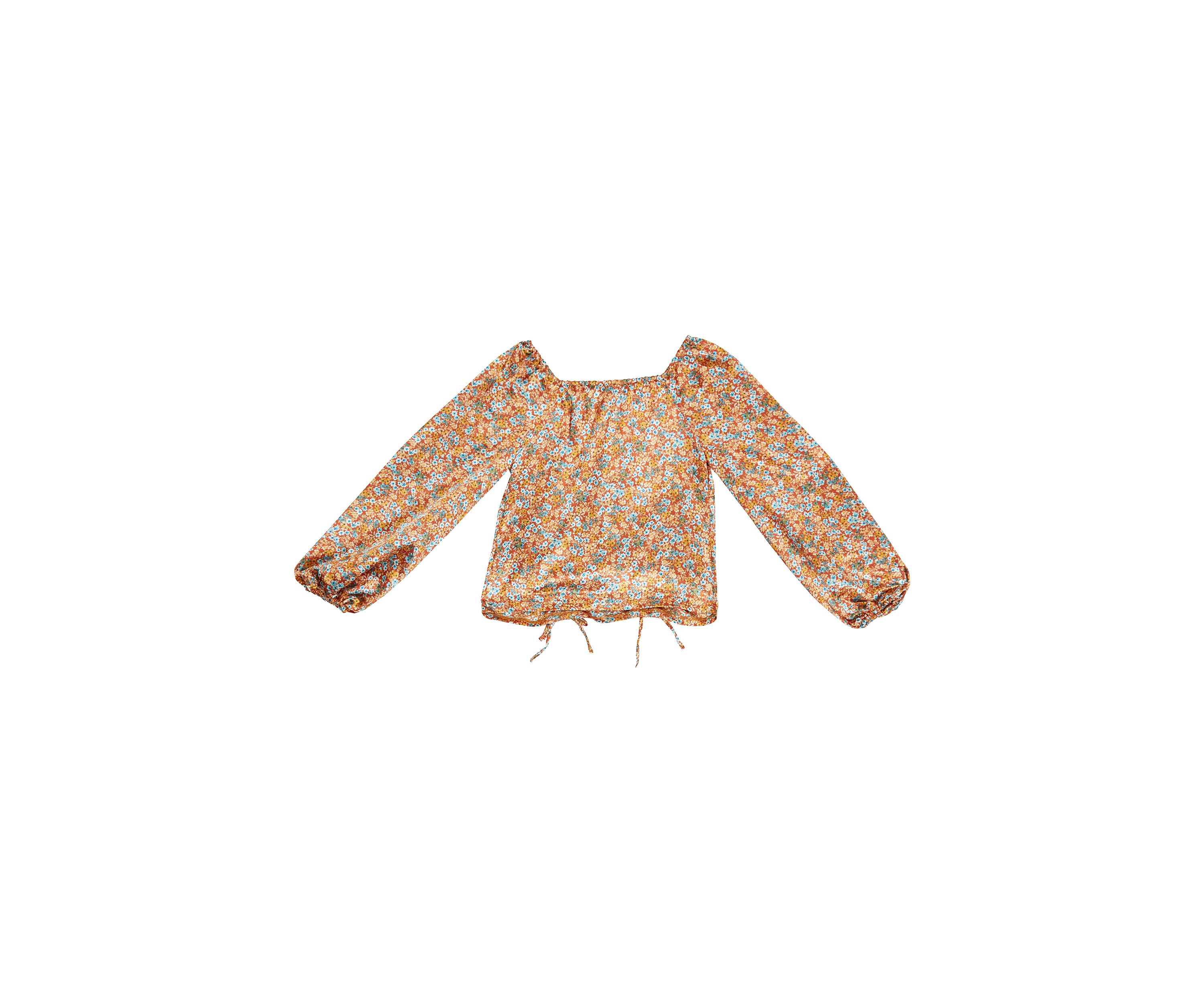 Girls 7-16 Printed Satin Top
