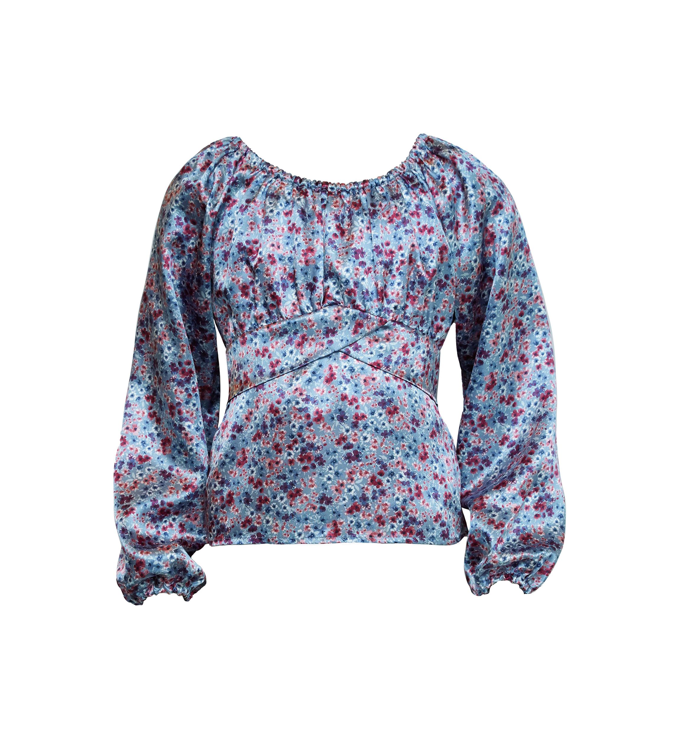 Girls 7-16 Satin Printed Top