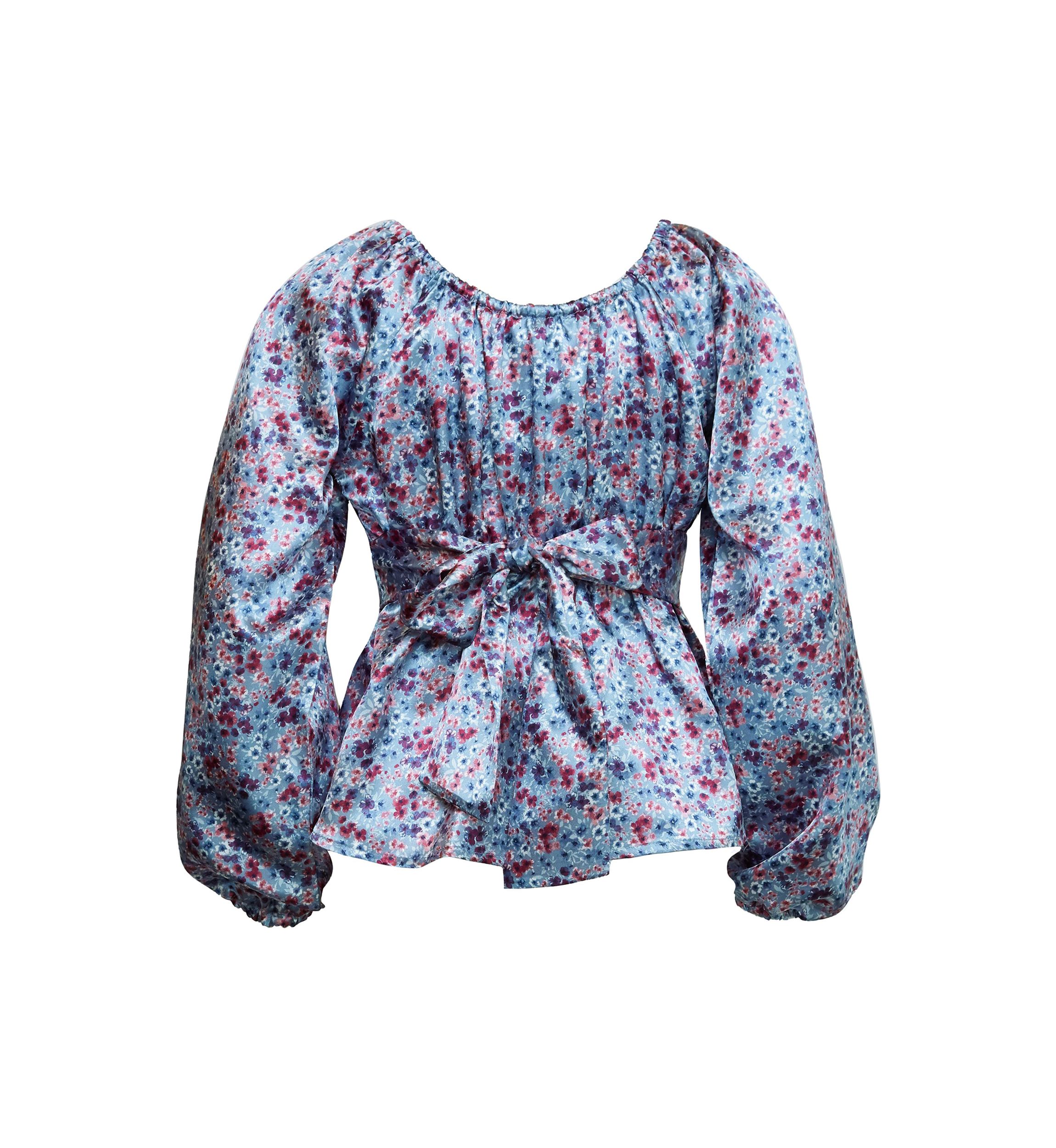 Girls 7-16 Satin Printed Top