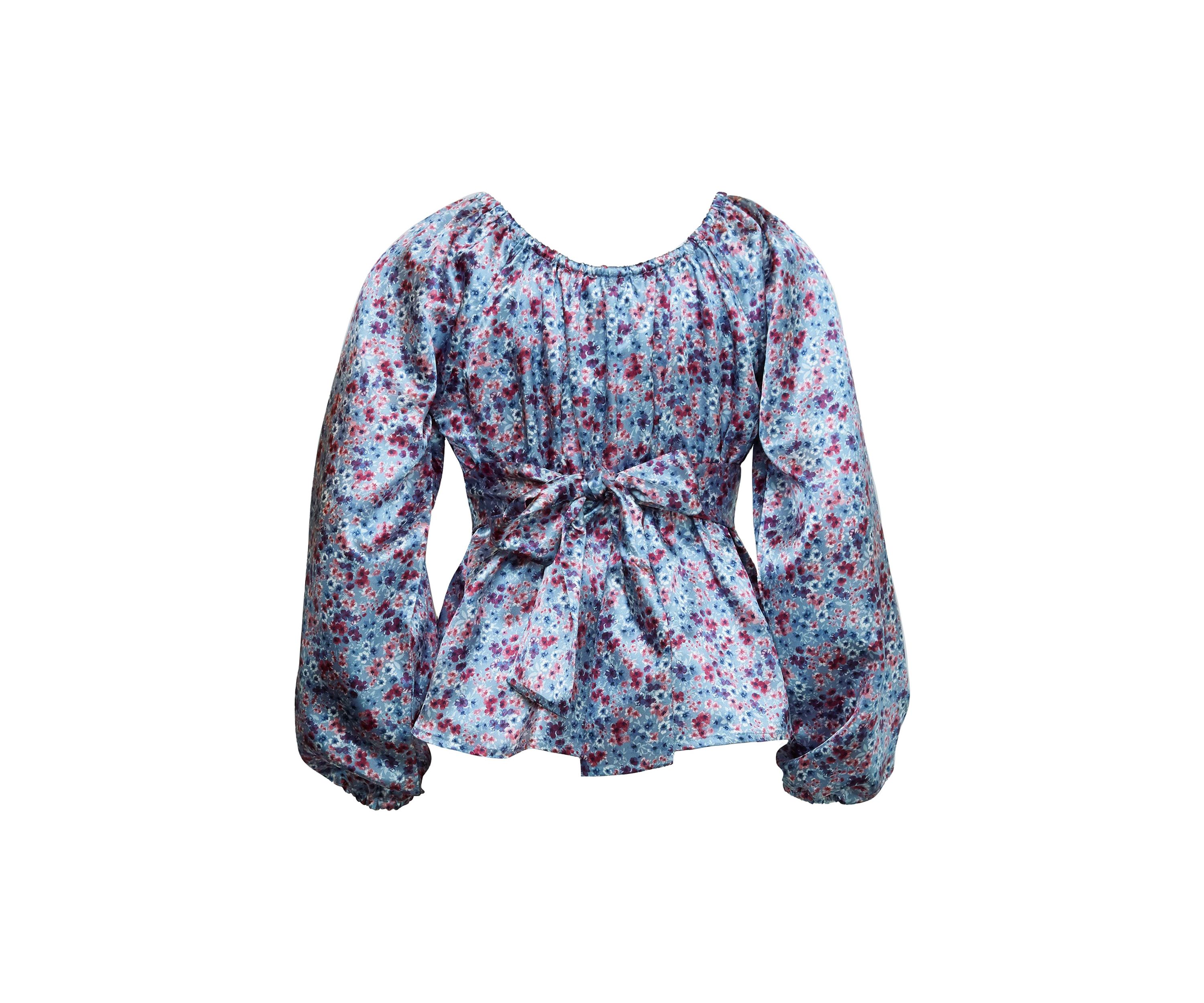 Girls 7-16 Satin Printed Top