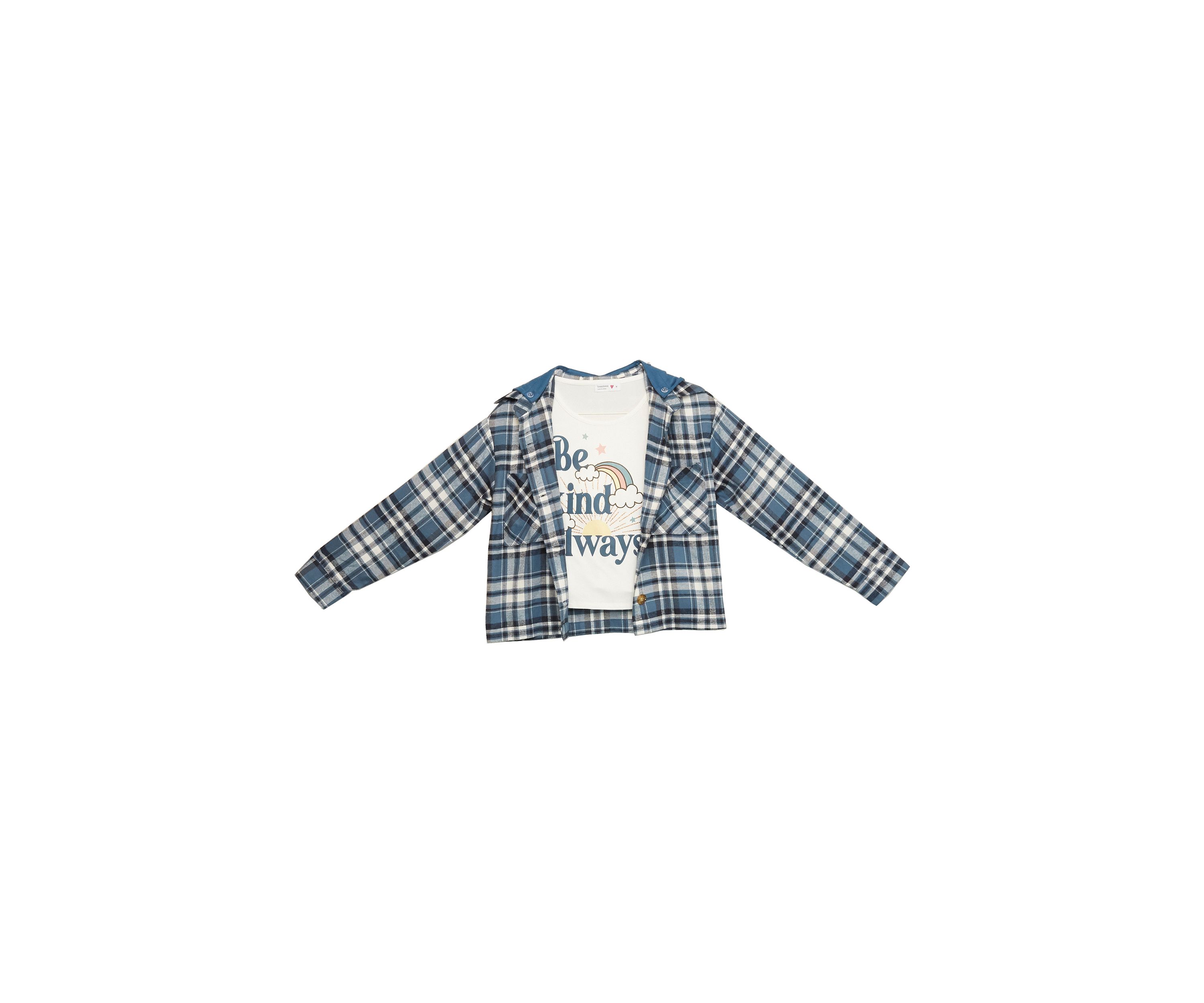 Girls 7-16 Be Kind Printed Shacket