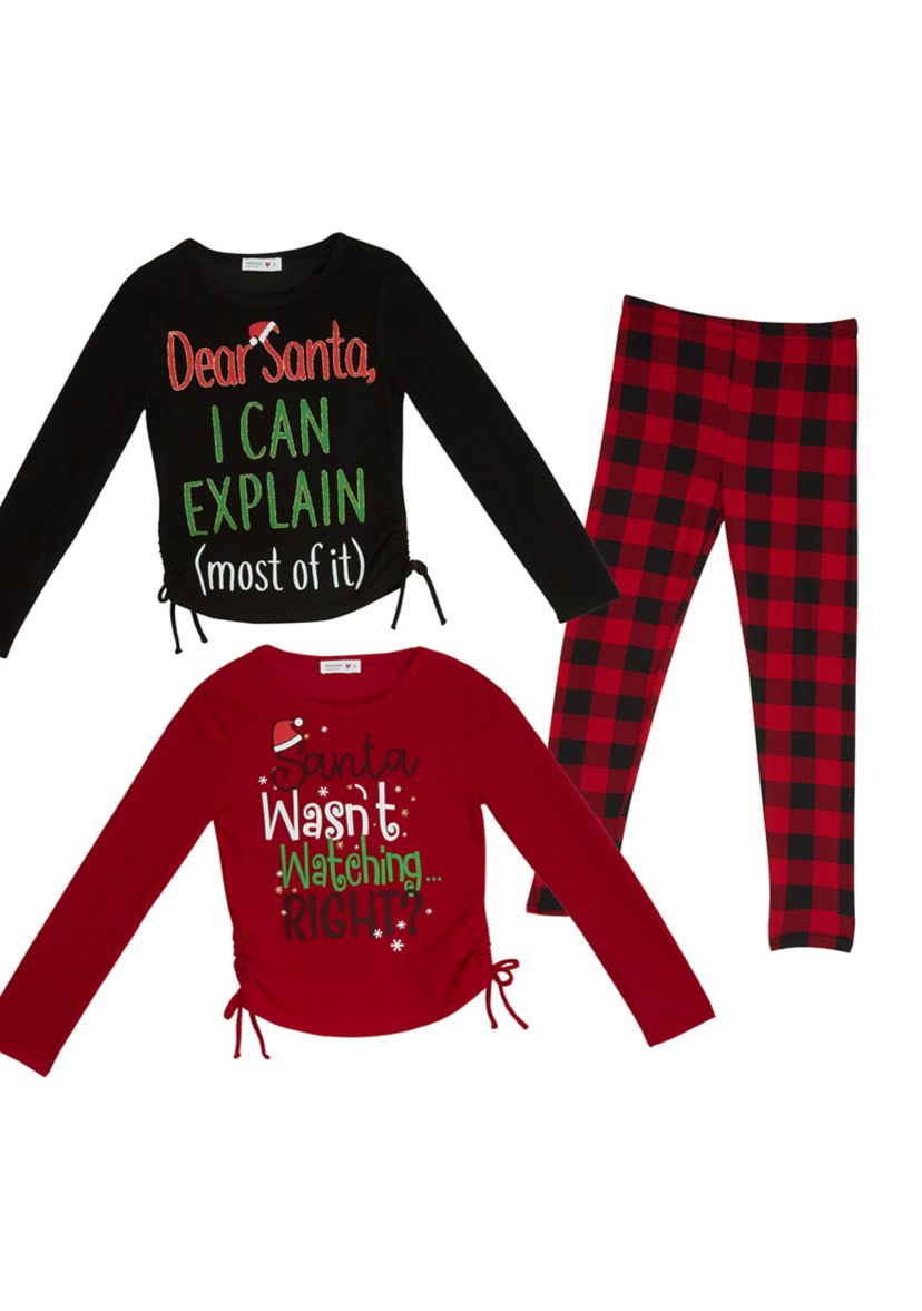 Girls 7-16 Dear Santa Leggings Set
