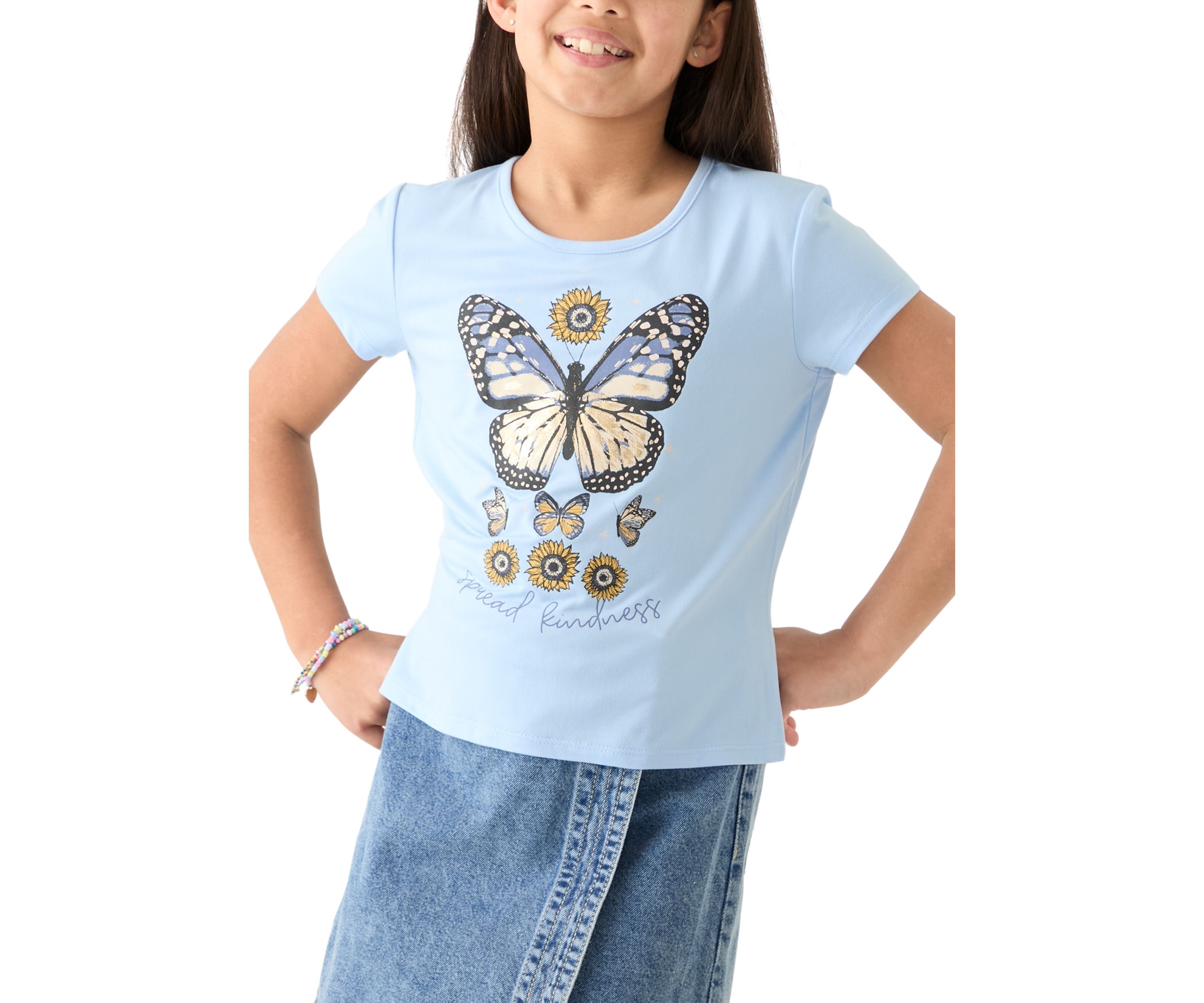 Girls 7-16 2fer Lace Vest to Graphic T-Shirt