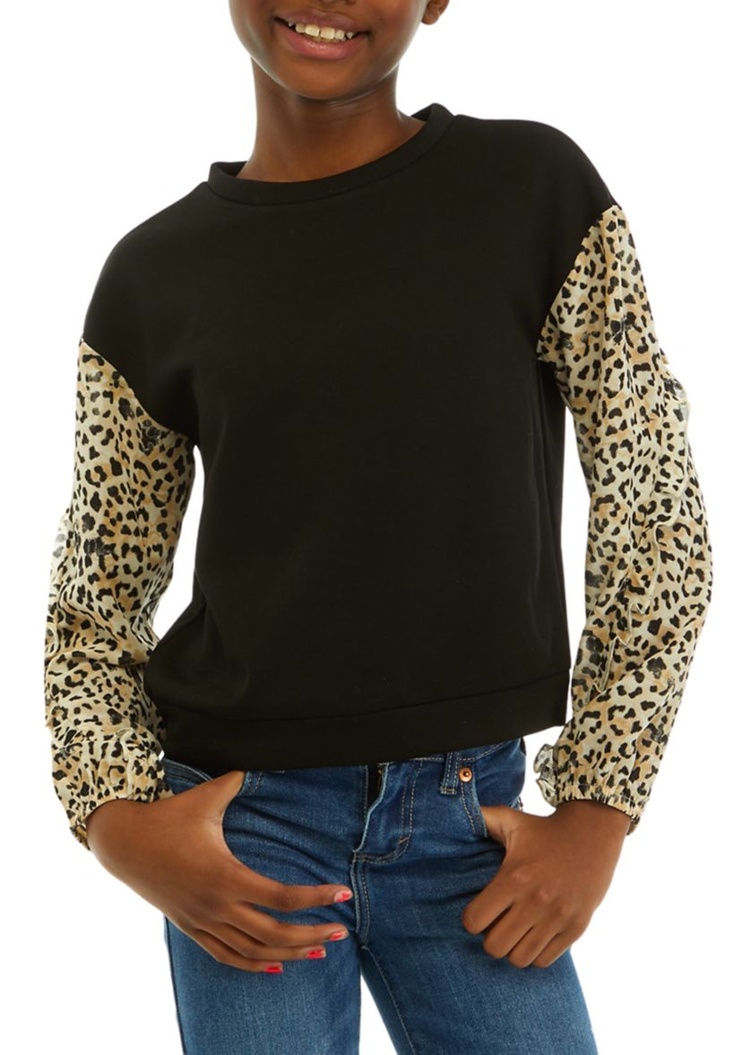 Girls 7-16 Chiffon Sleeve Top
