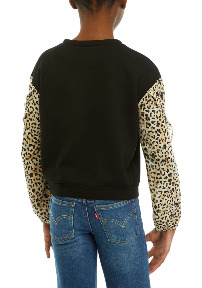 Girls 7-16 Chiffon Sleeve Top