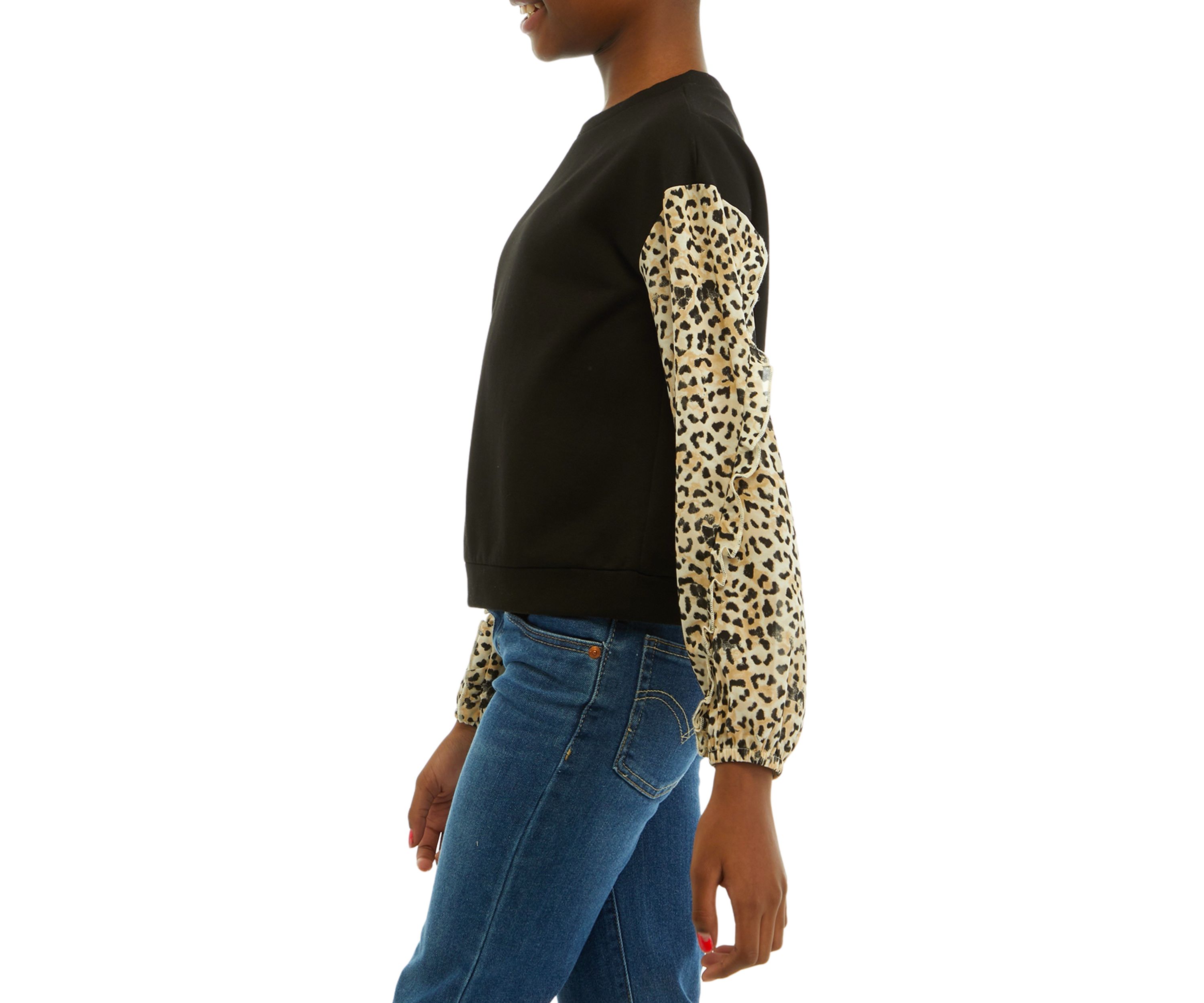Girls 7-16 Chiffon Sleeve Top
