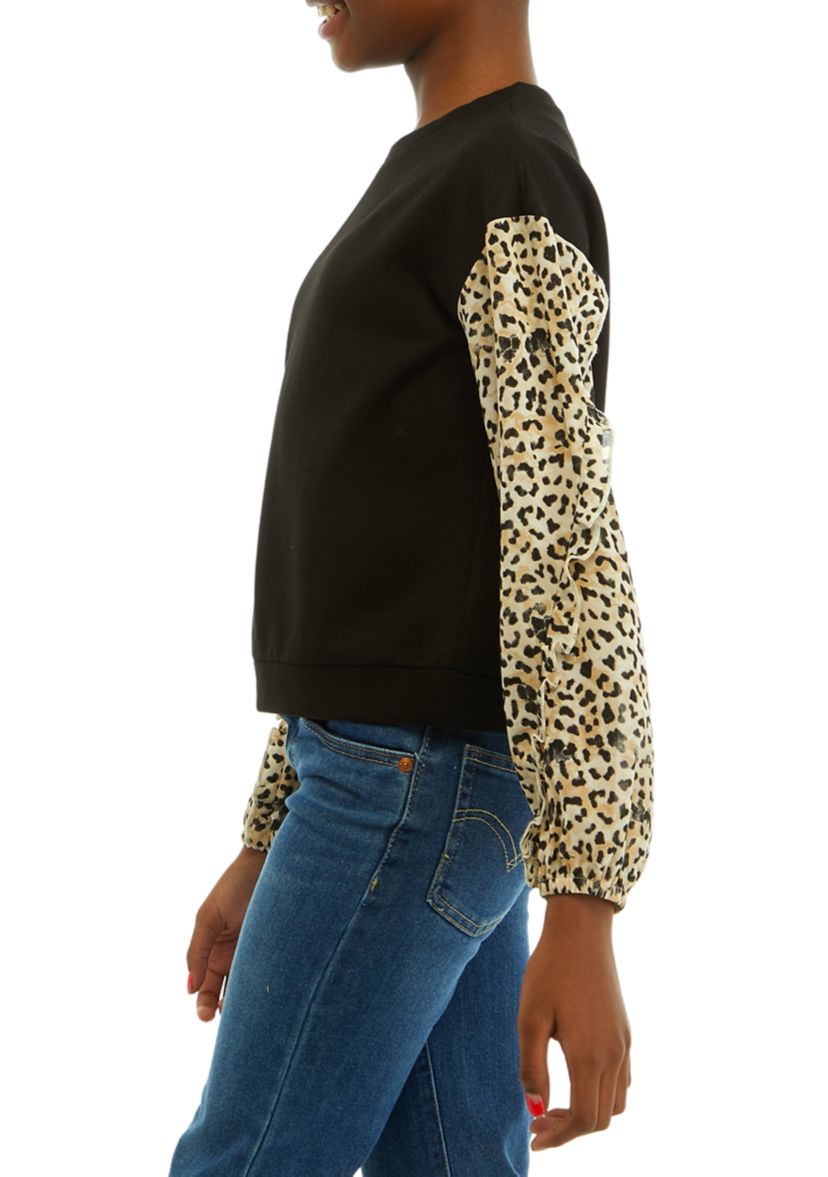 Girls 7-16 Chiffon Sleeve Top
