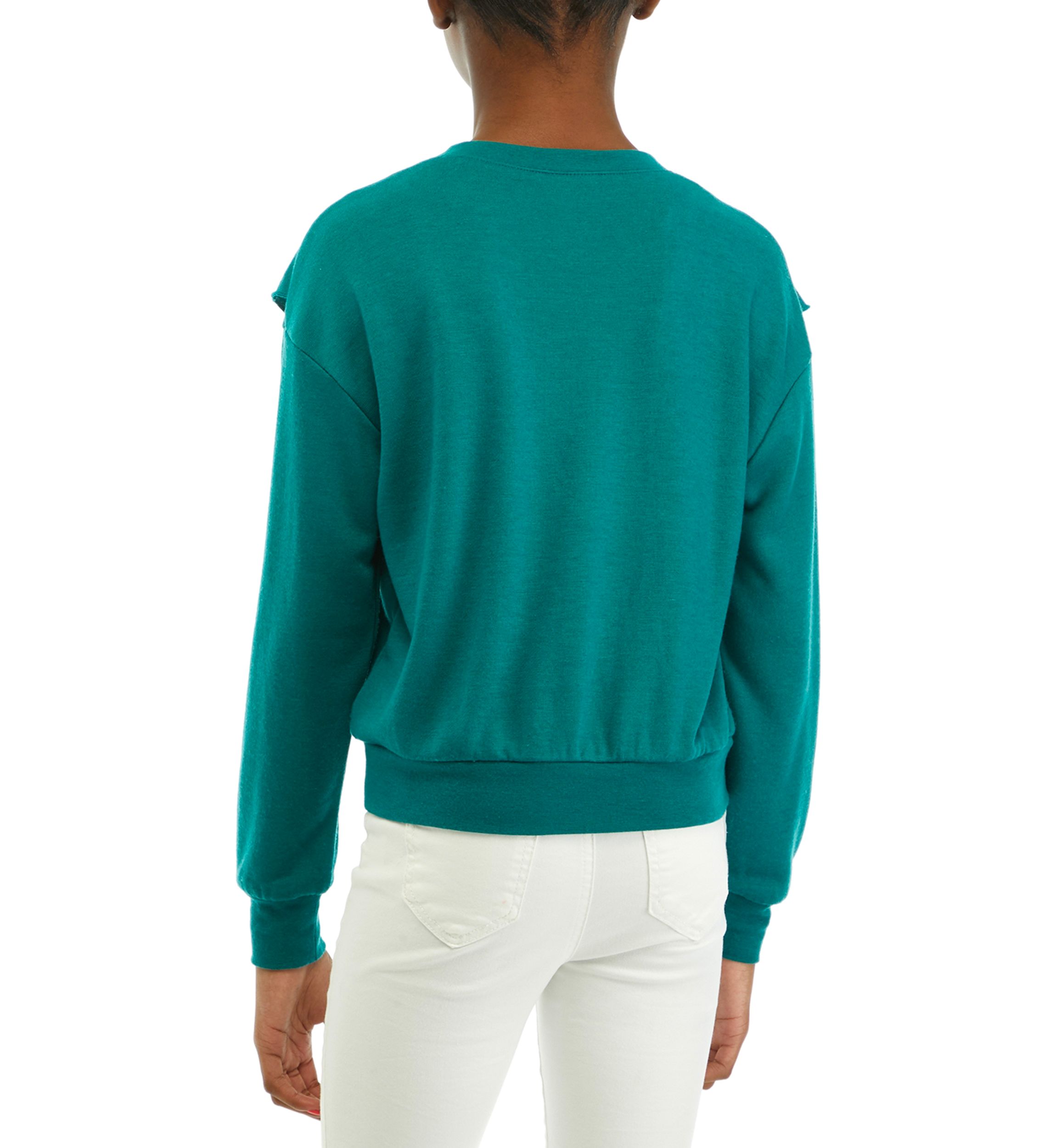 Girls 7-16 Sweatshirt with Ruffles