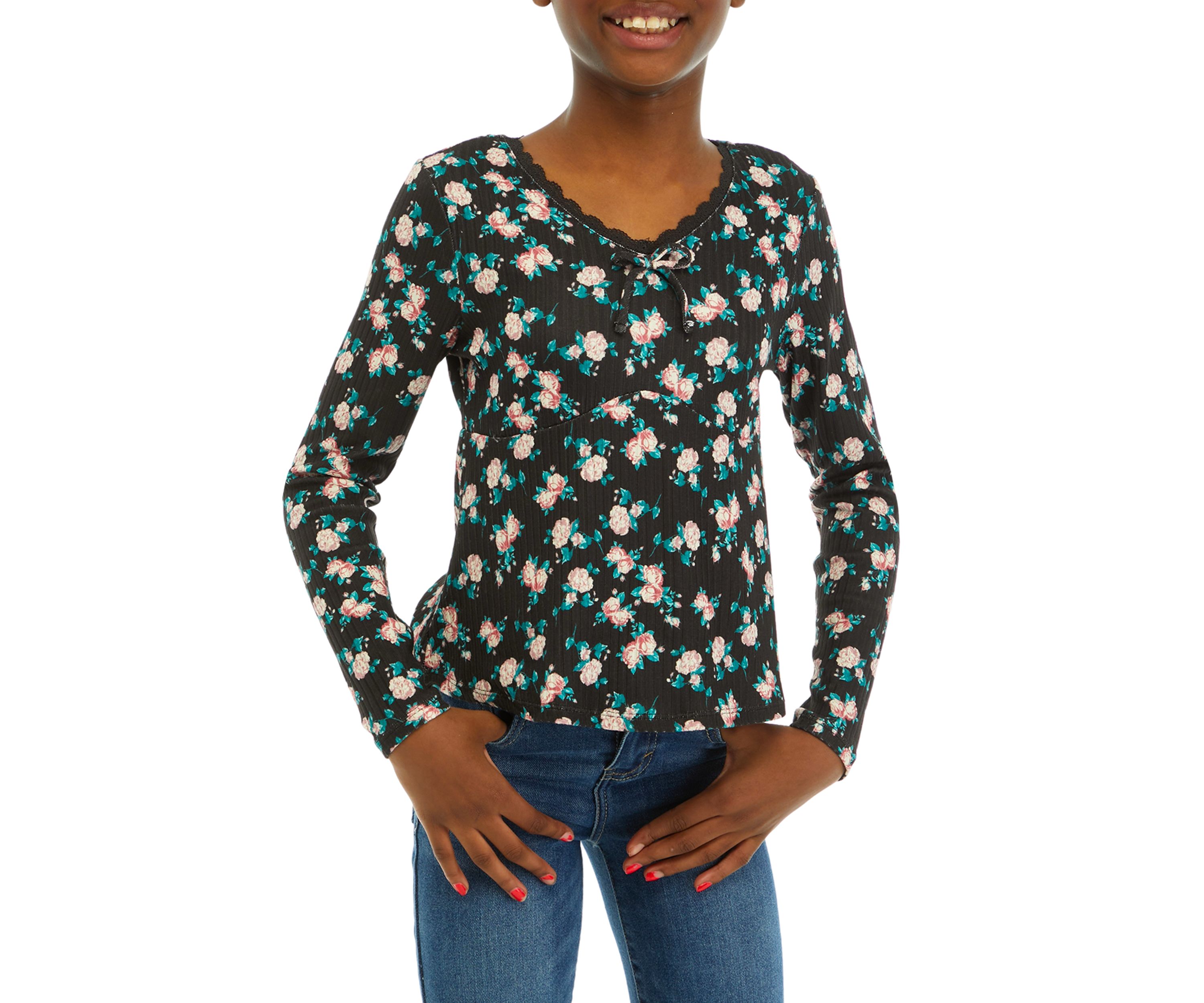 Girls 7-16 Printed Knit Top