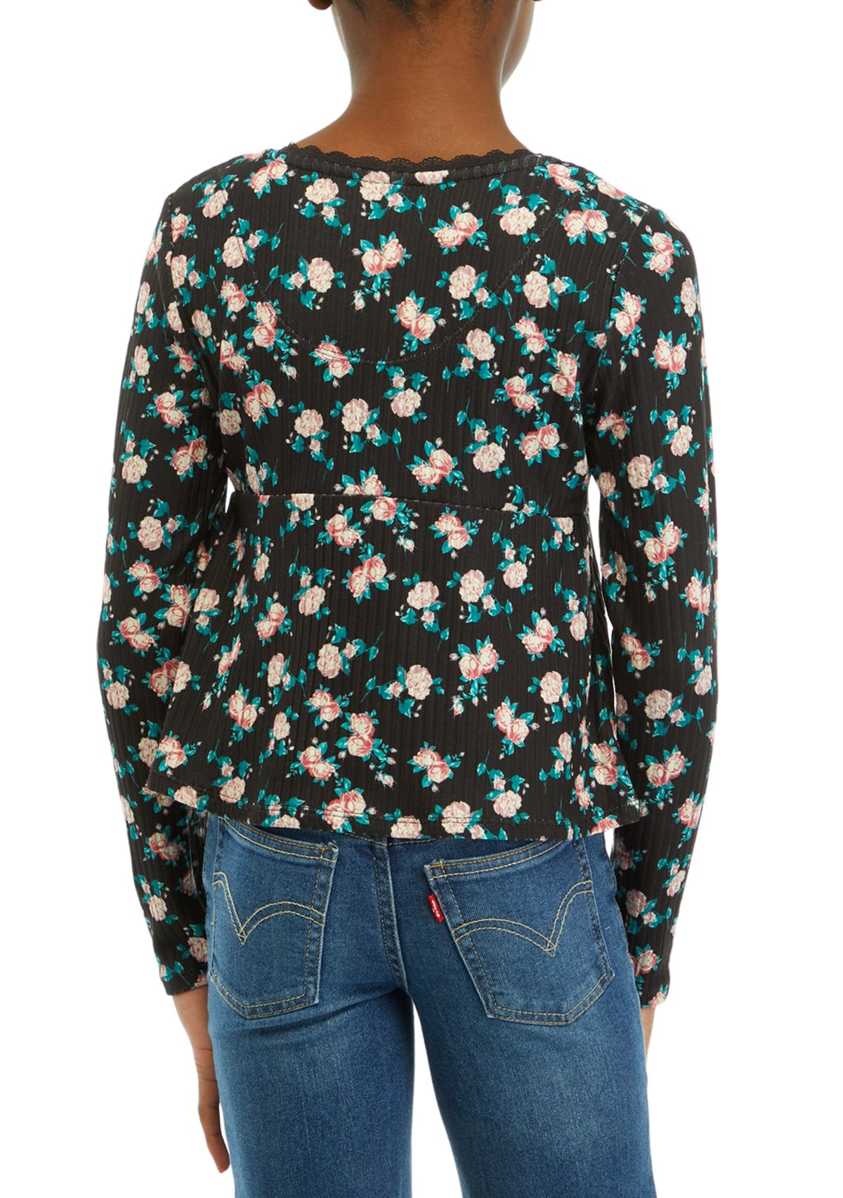 Girls 7-16 Printed Knit Top