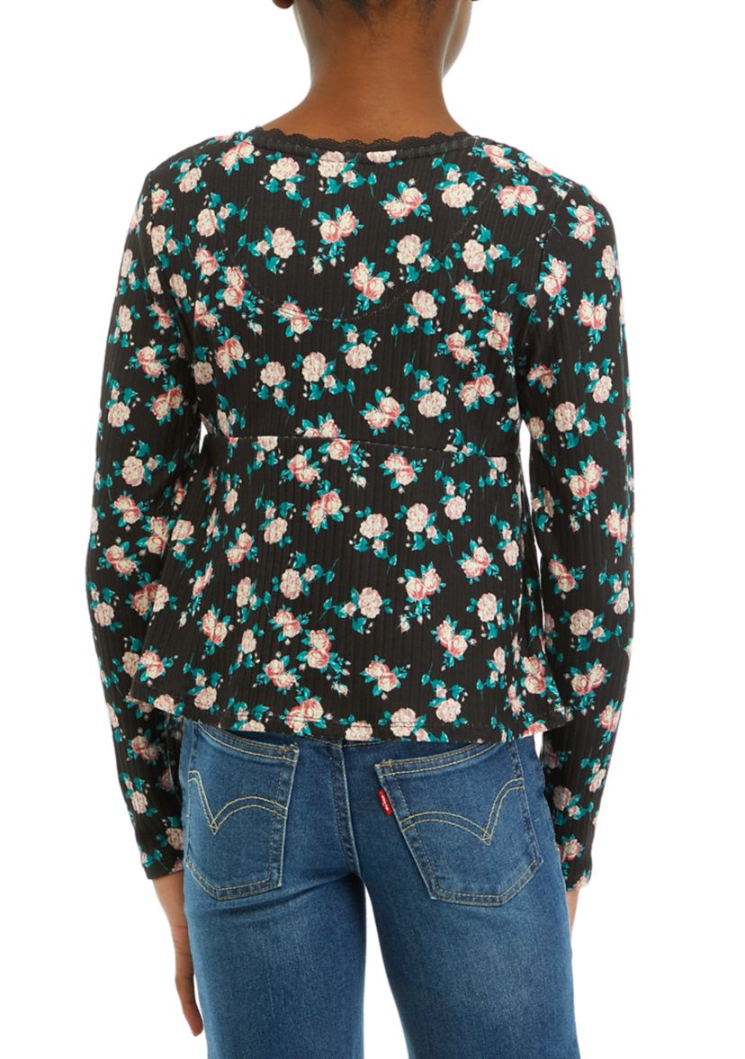 Girls 7-16 Printed Knit Top