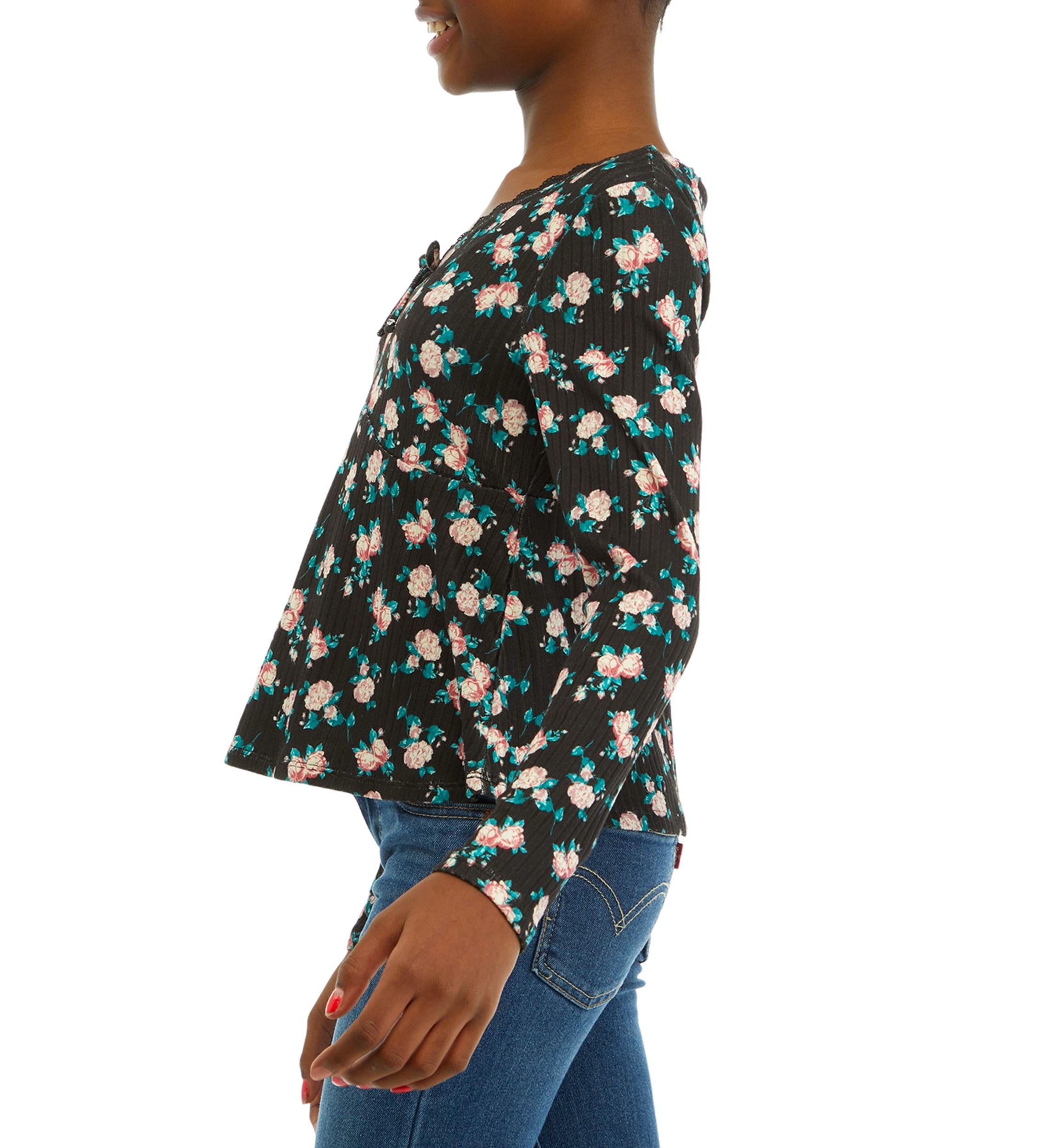 Girls 7-16 Printed Knit Top