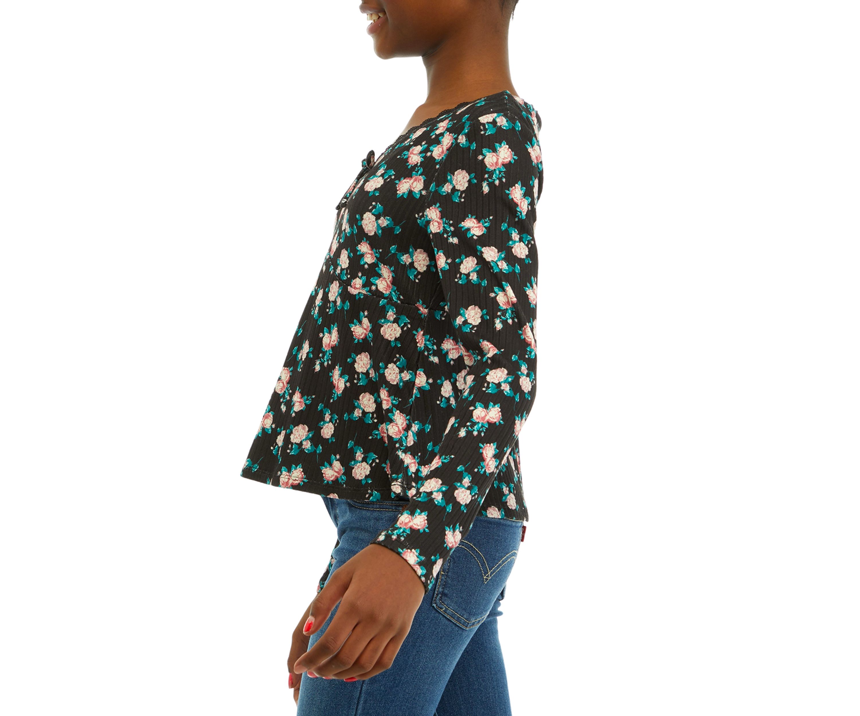 Girls 7-16 Printed Knit Top