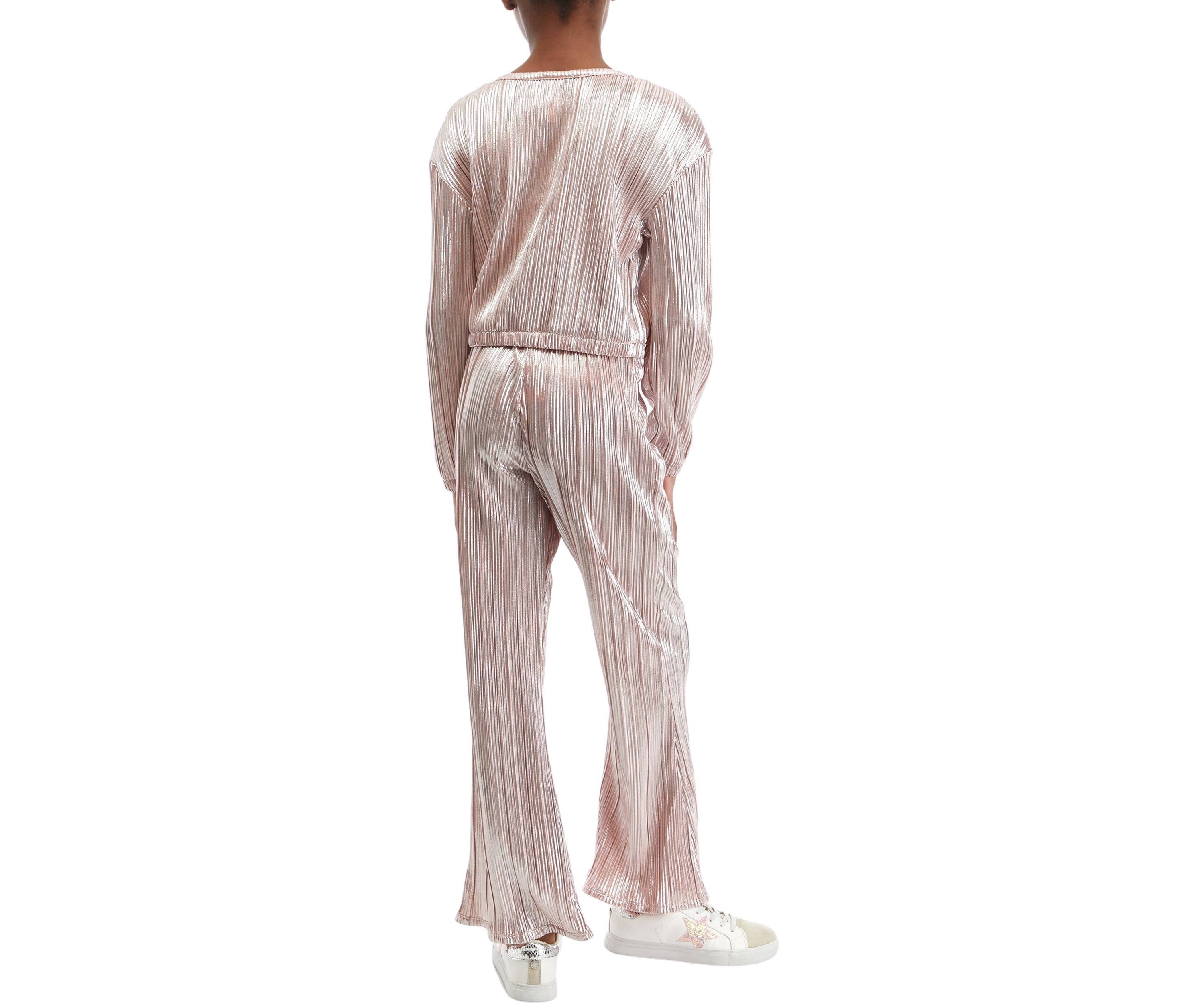 Girls 7-16 Plisse Top and Pants Set