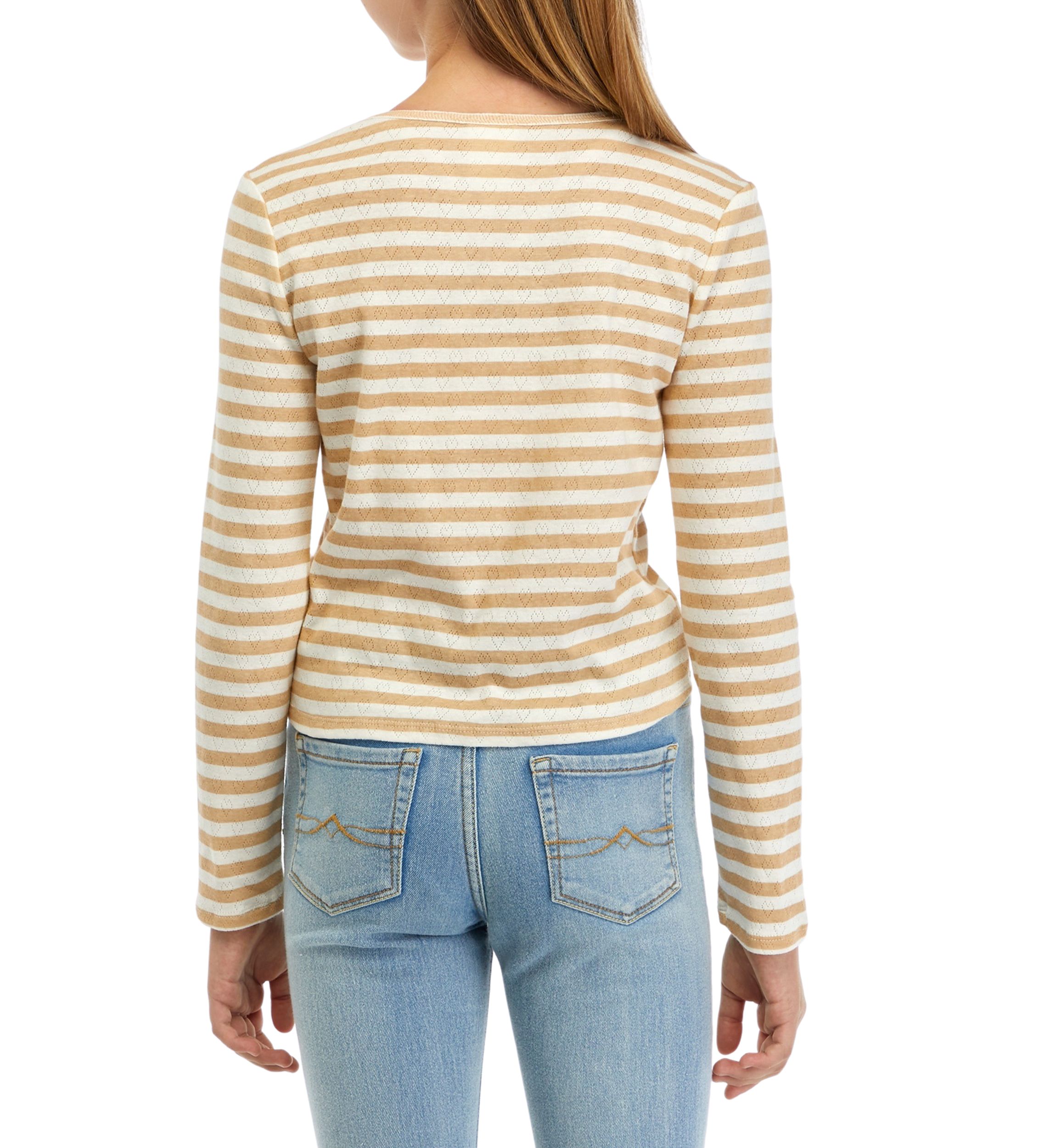 Girls 7-16 Striped Cinched T-Shirt