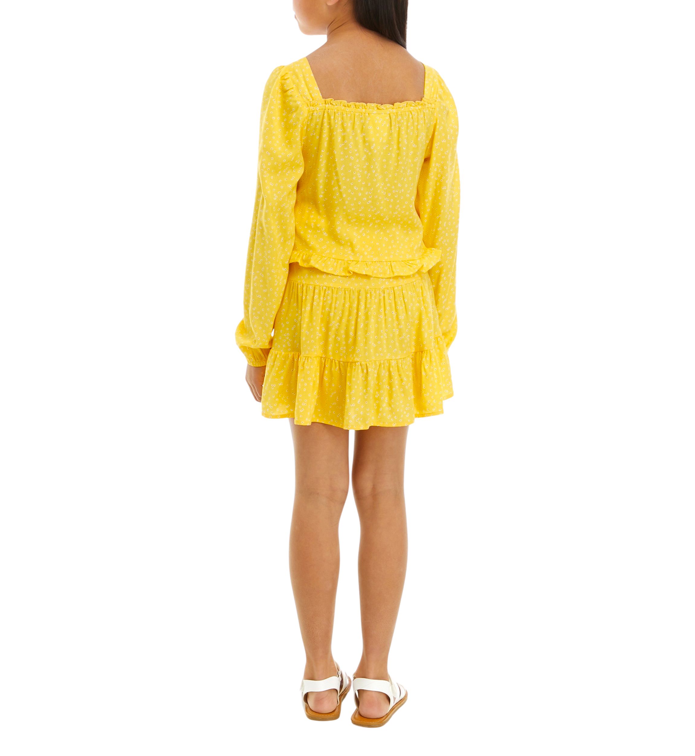 Girls 7-16 Smocked Top and Skirt Set