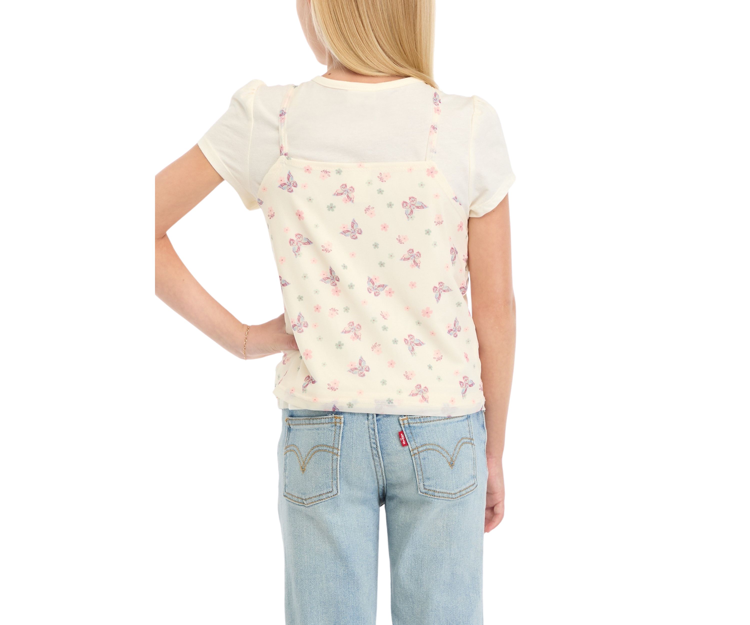 Girls 7-16 Short Sleeve Crew Neck T-Shirt