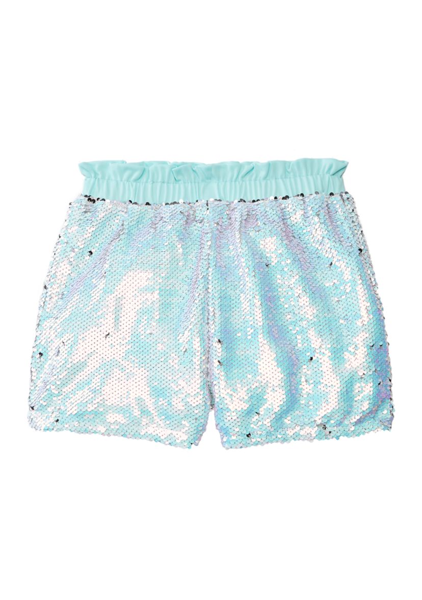 Girls 7-16 Sequin Pull On Shorts