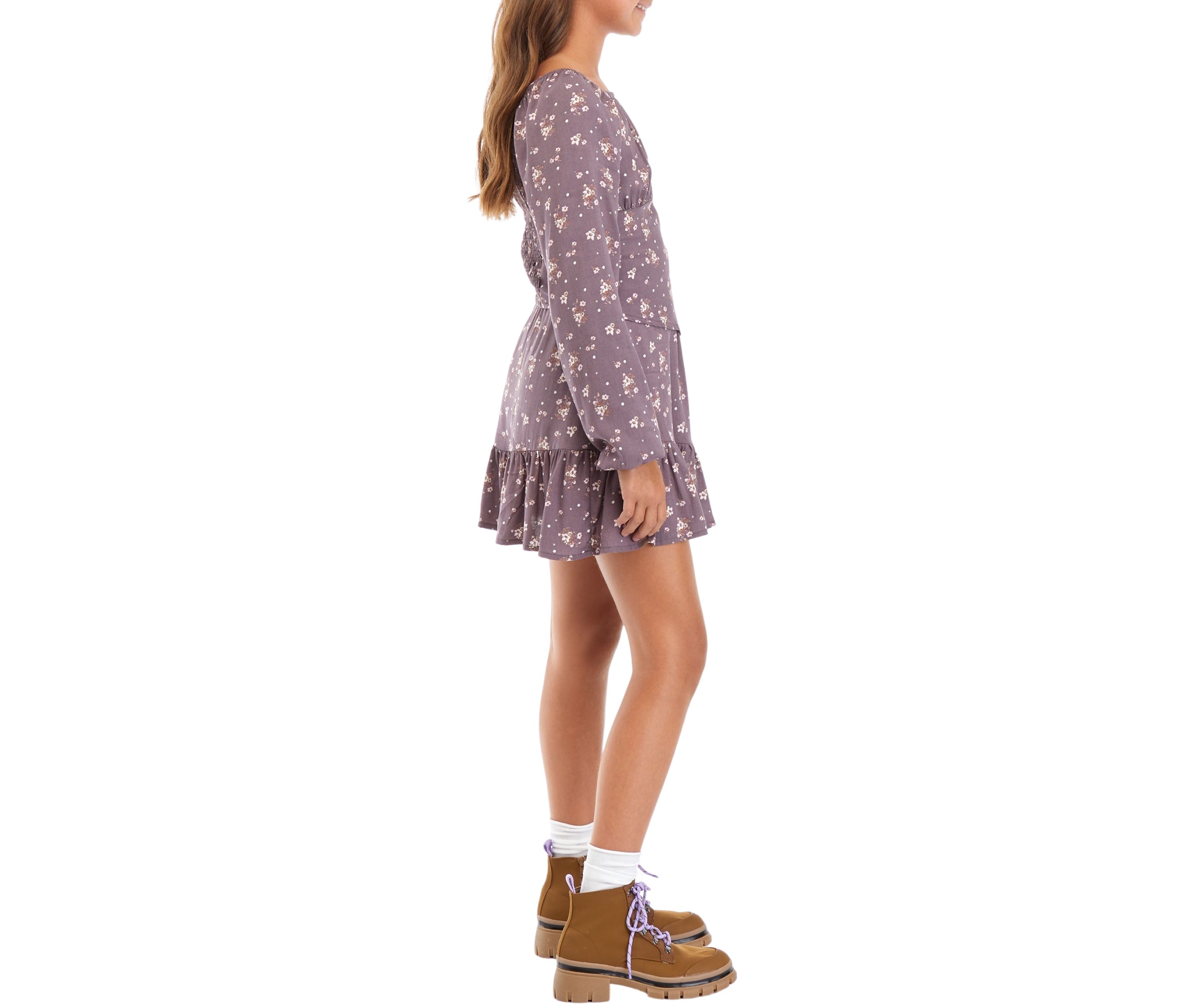 Girls 7-16 Floral Printed Skirt Set