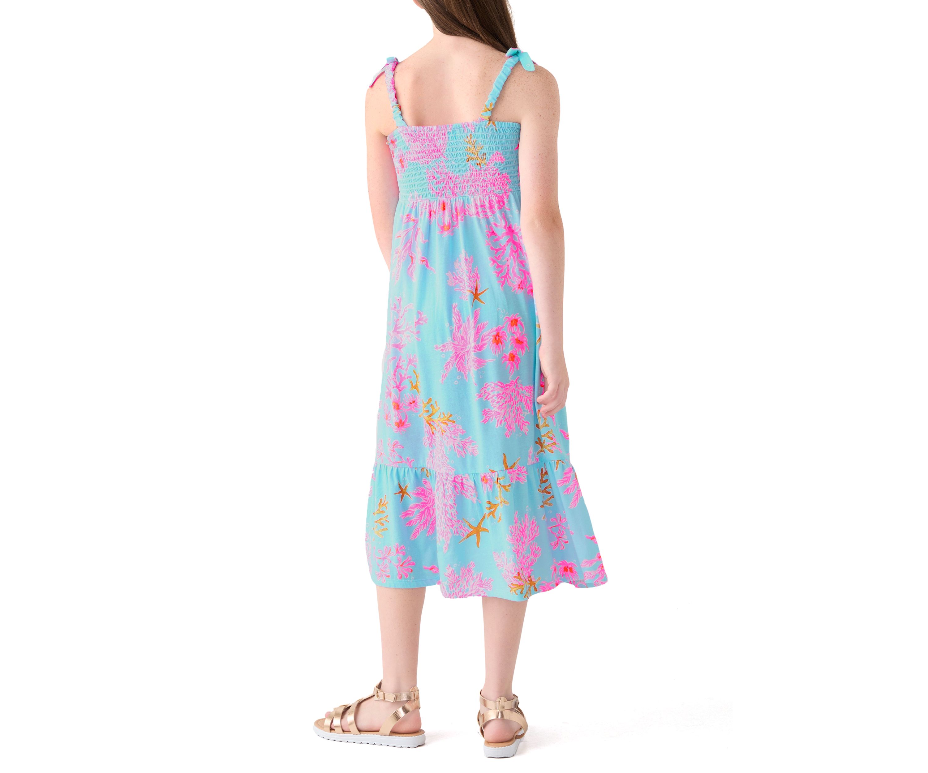 Girls 7-16 Royal Coral Maxi Dress