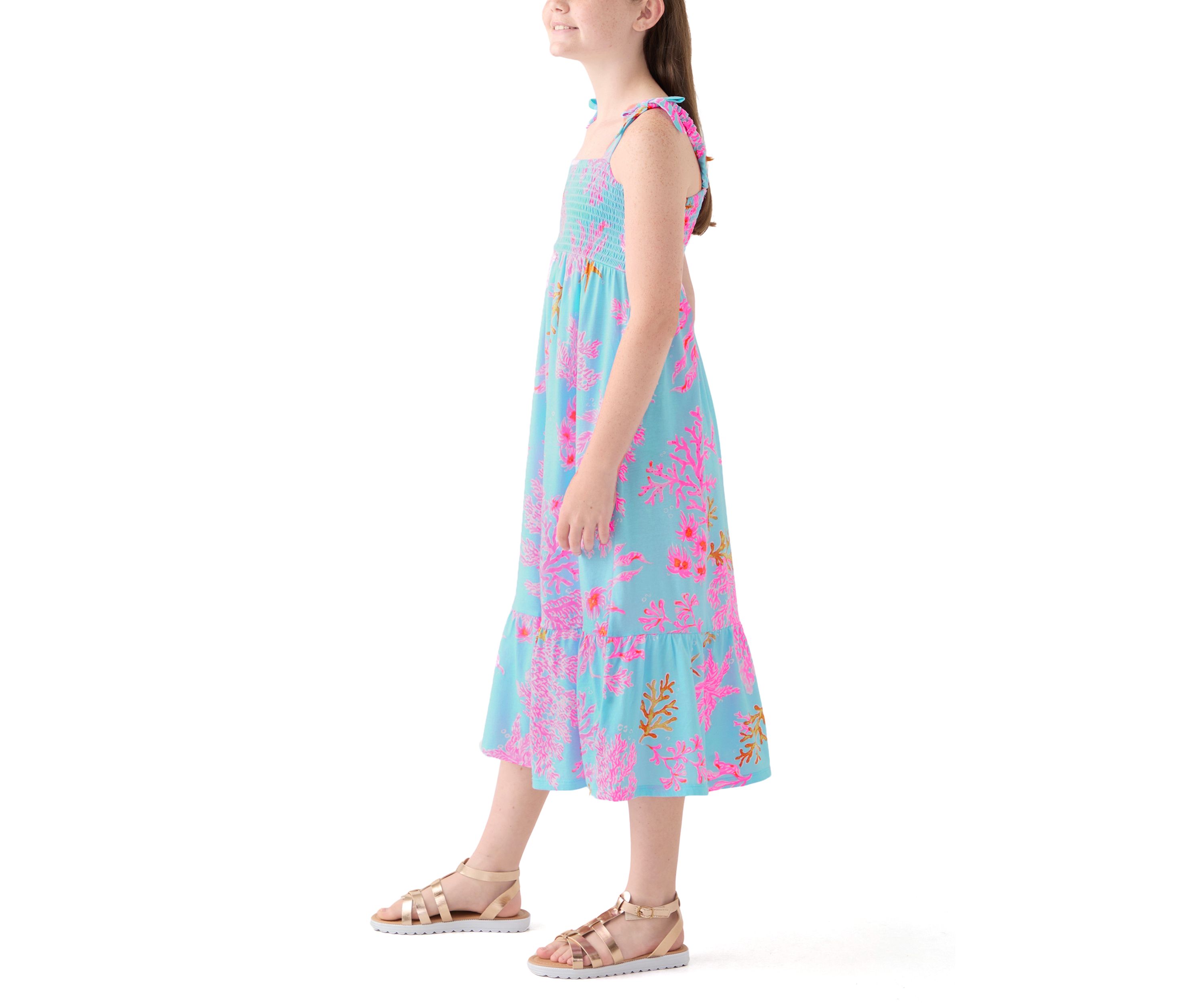 Girls 7-16 Royal Coral Maxi Dress