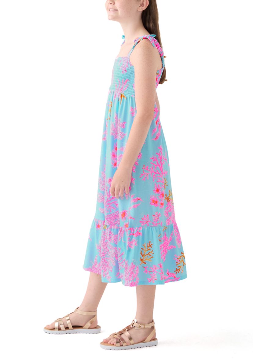 Girls 7-16 Royal Coral Maxi Dress