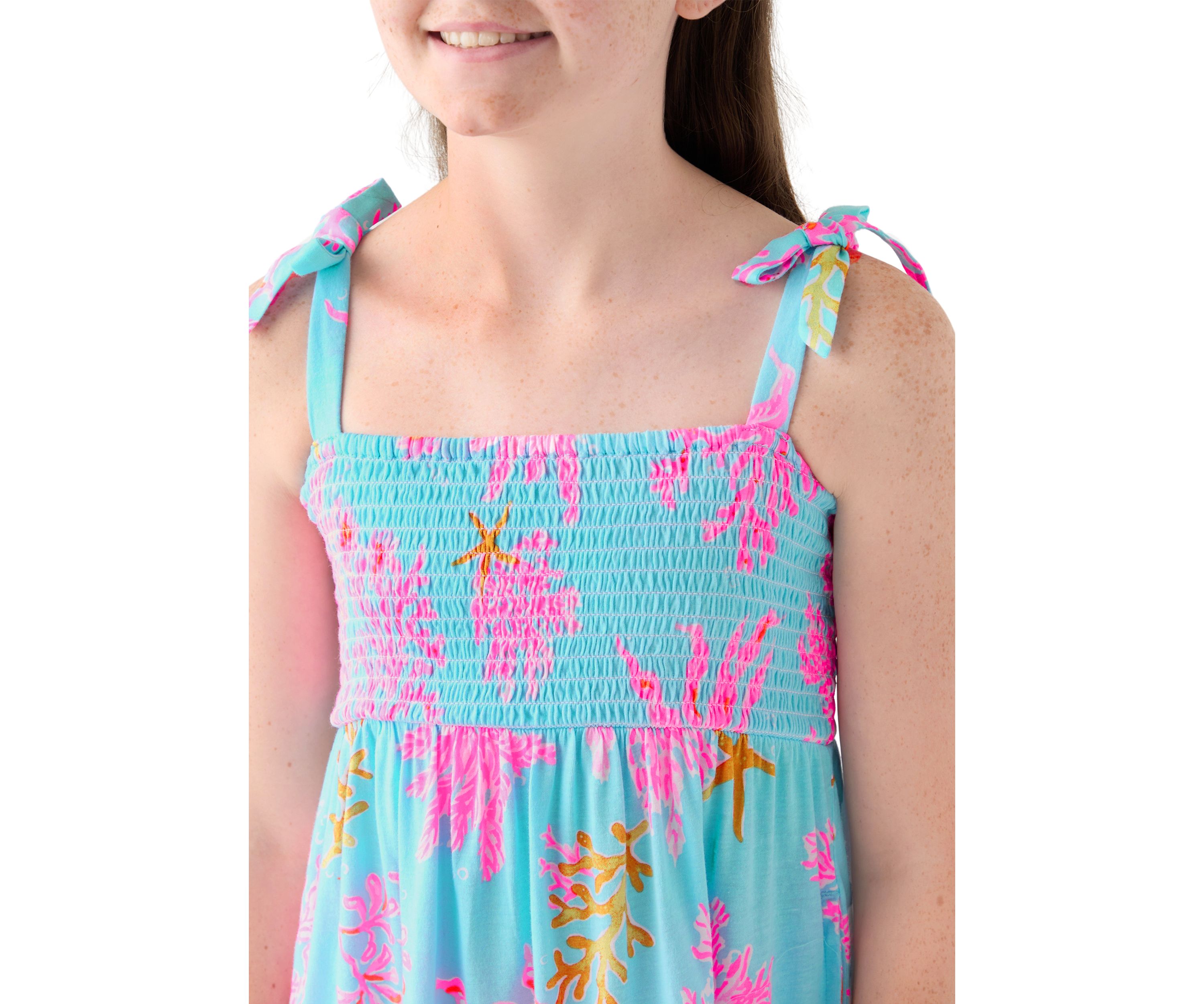 Girls 7-16 Royal Coral Maxi Dress