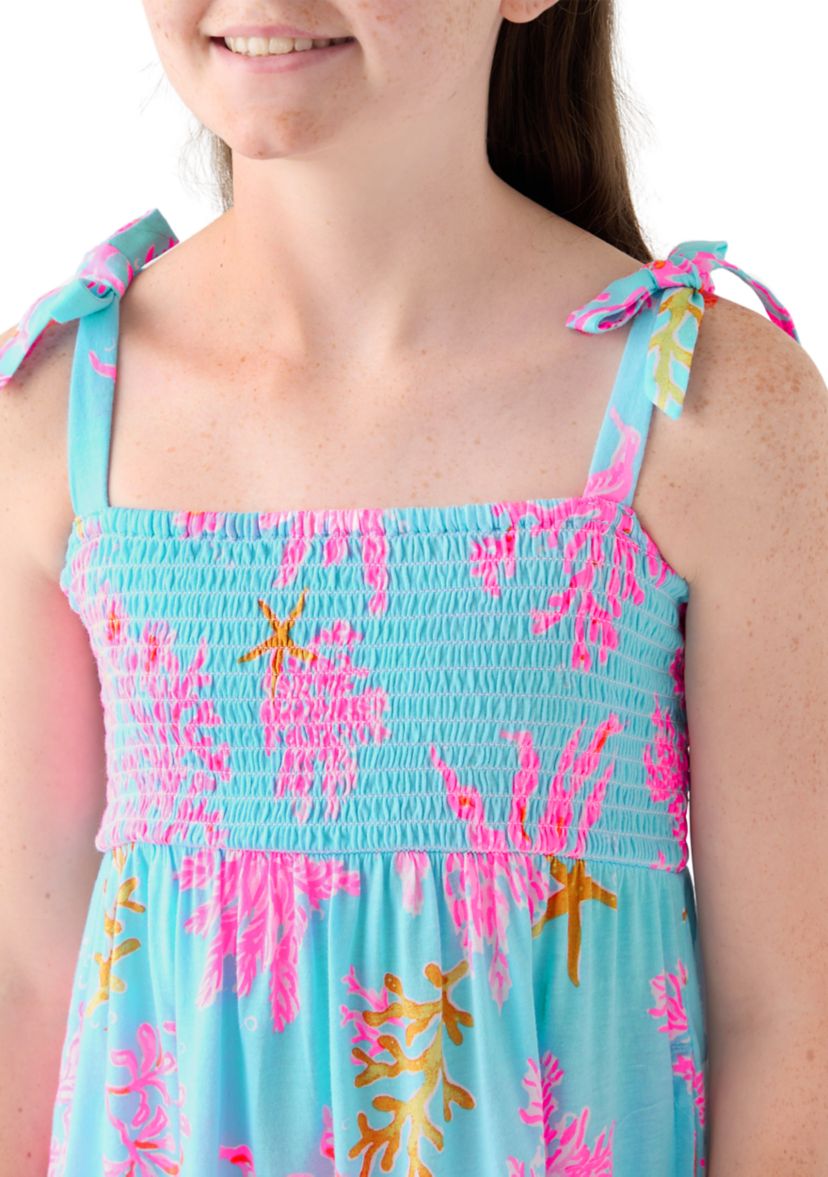 Girls 7-16 Royal Coral Maxi Dress