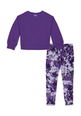 NWT Under Armour leggings & glitter tunic set girls hot size 5