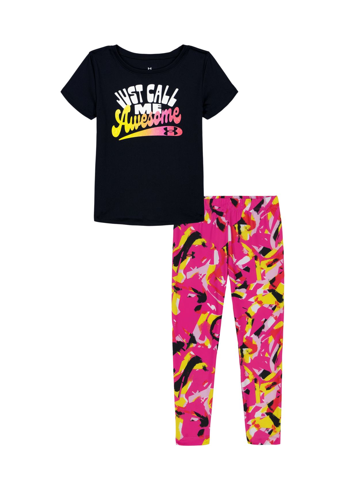 Girls 4-6x Just Call Me Awesome Short Sleeve T-Shirt and Leggings Set