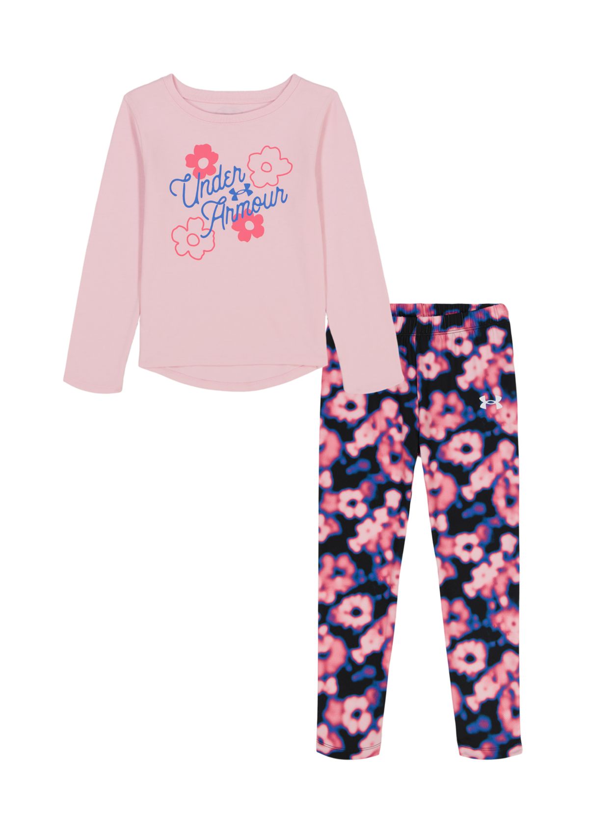 Girls 4-6x Graphic Top and Floral Printed Leggings Set