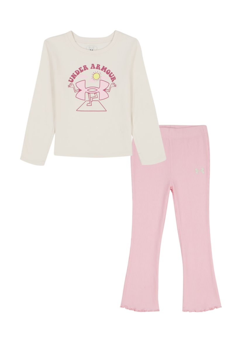 Girls 4-6x Rib Flare Yoga Set 