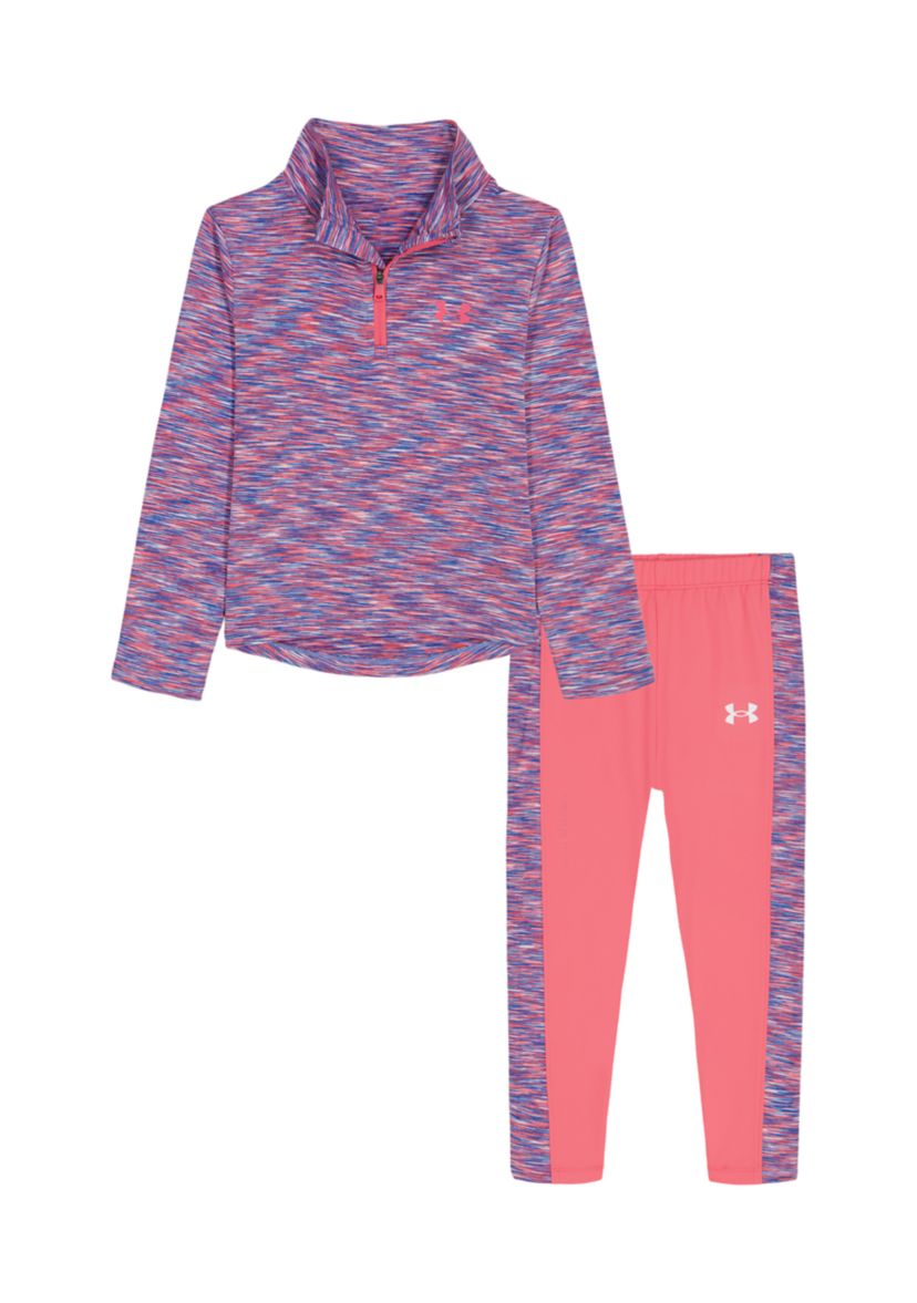 Girls 4-6x Multi Print Quarter Zip Pullover 